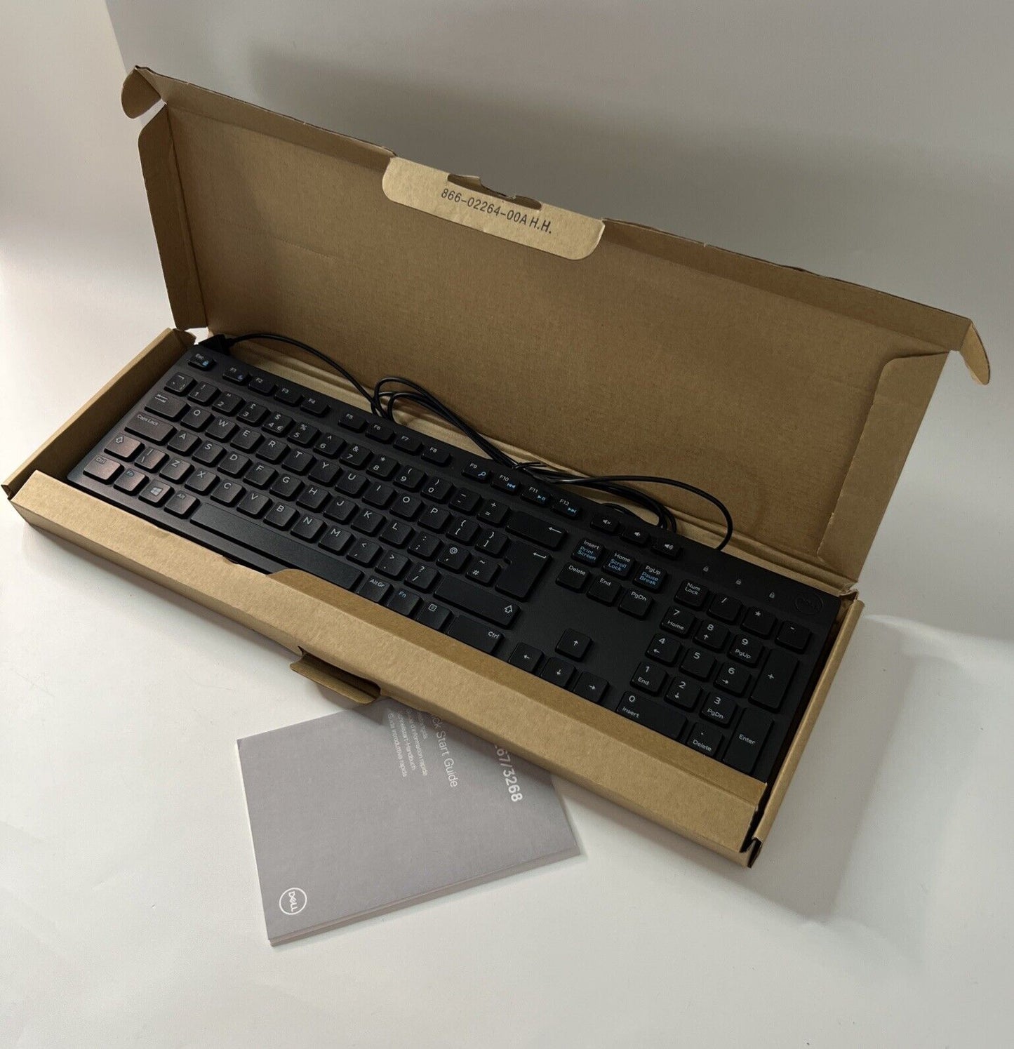 Dell Keyboard UK Layout USB-Wired Black 0RX6RM KB216t Opened Never Used