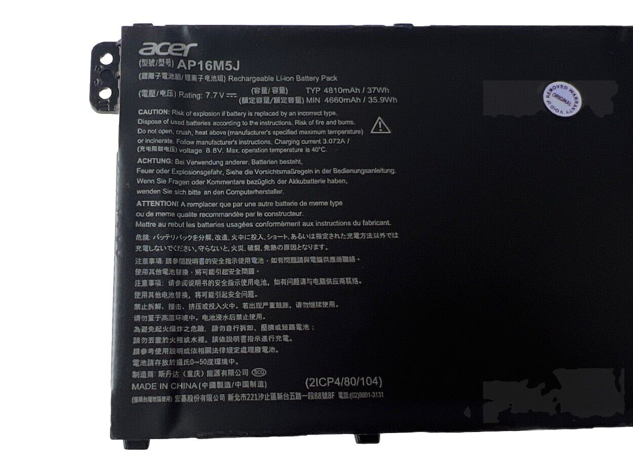 Genuine Acer Aspire 1 A114-33 Series Laptop Battery AP19B8K 3831mAh
