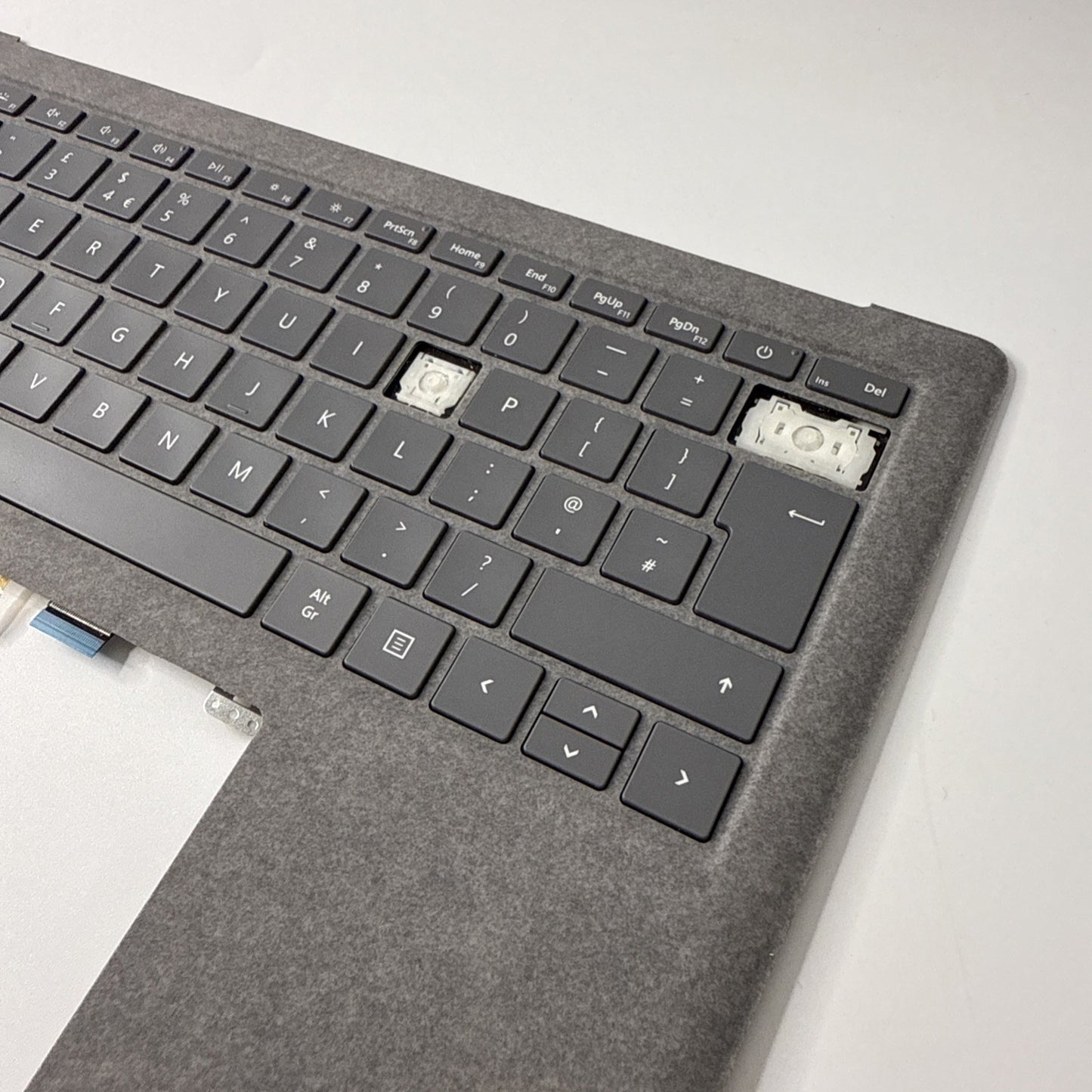 Microsoft Surface 3 1868 Palmrest UK Keyboard Grey M1114618/22-105 |Missing Keys