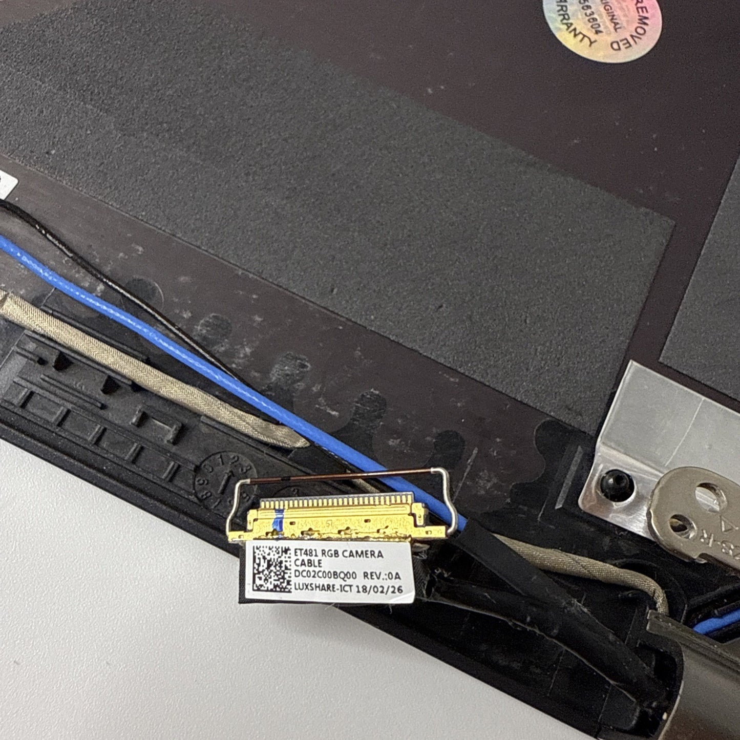 Lenovo ThinkPad T480s Series AQ16Q000600 Top Lid Cover, Cables, Hinges