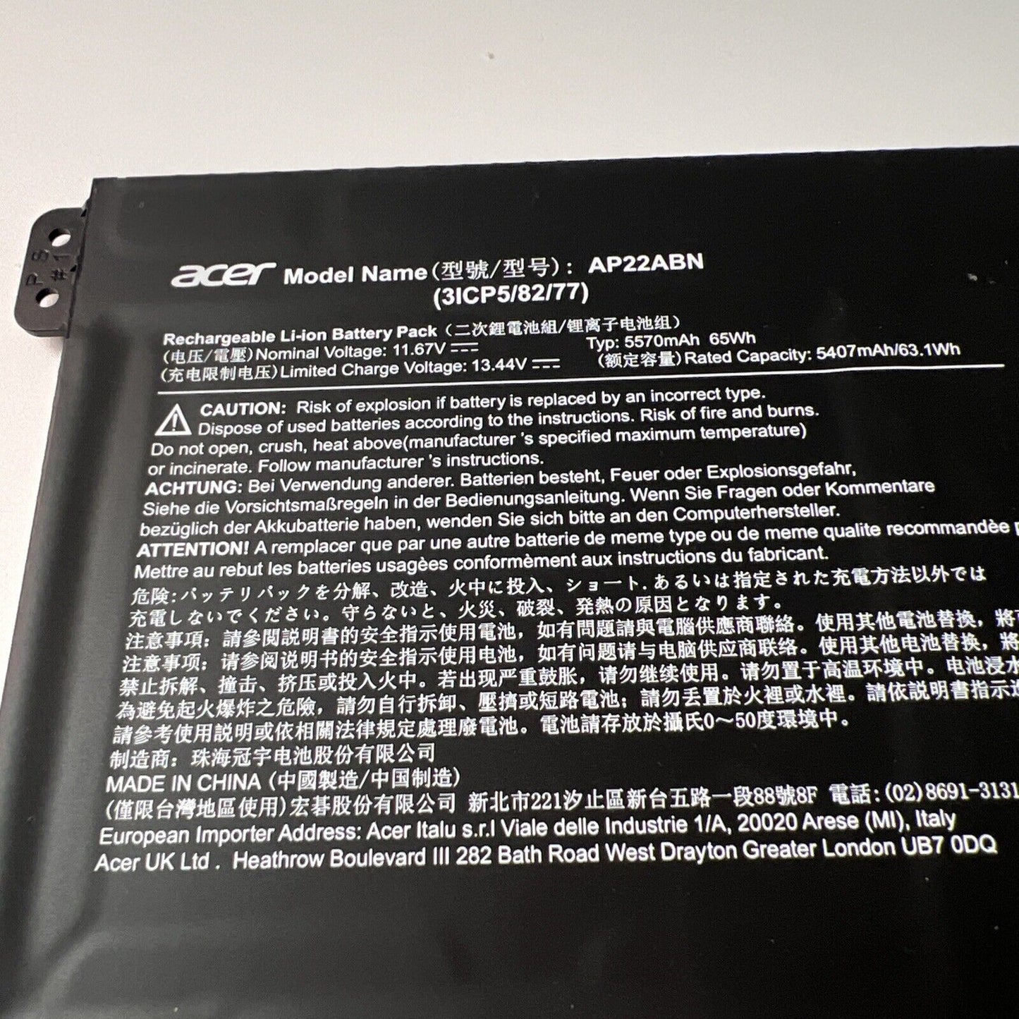 Acer Chromebook 516 GE CBG516-1H Genuine Battery AP22ABN