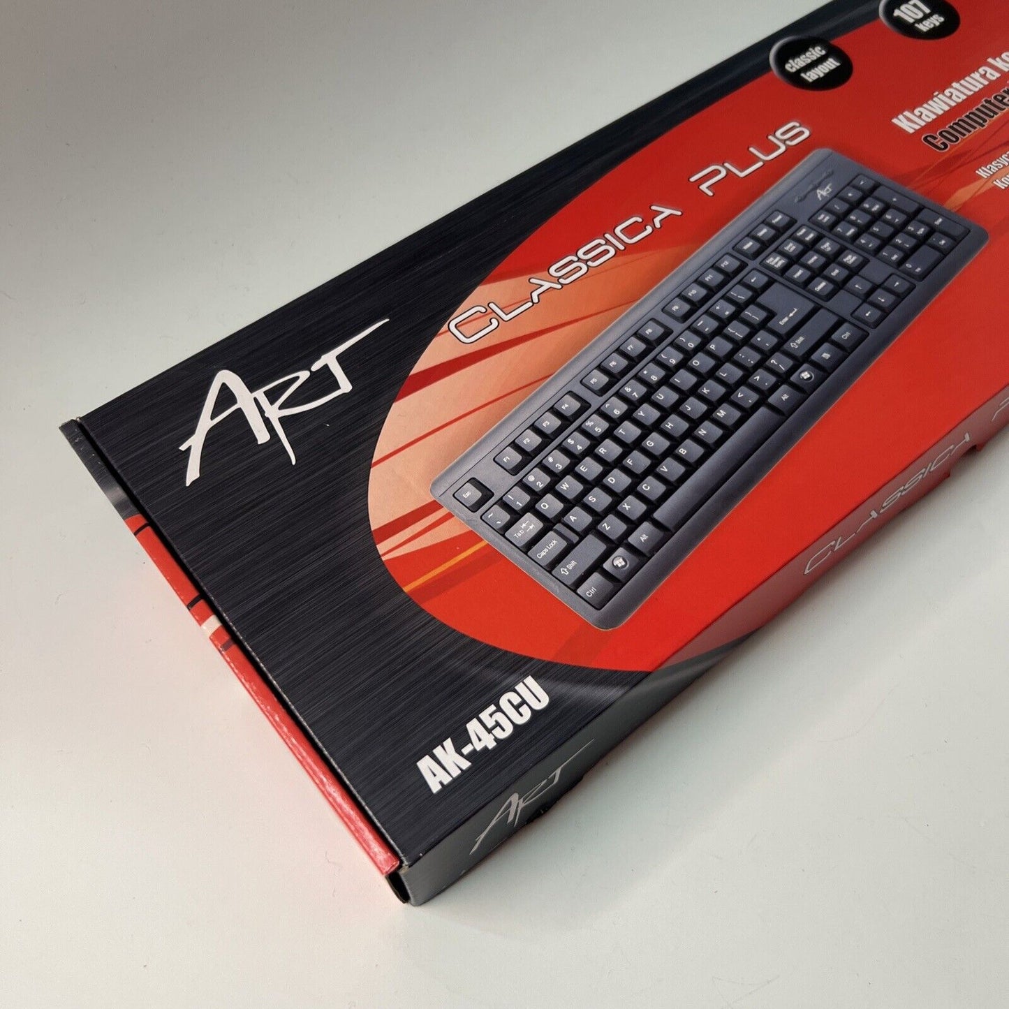 Classica Plus AK-45CU Wired Computer Keyboard UK Layout BLACK