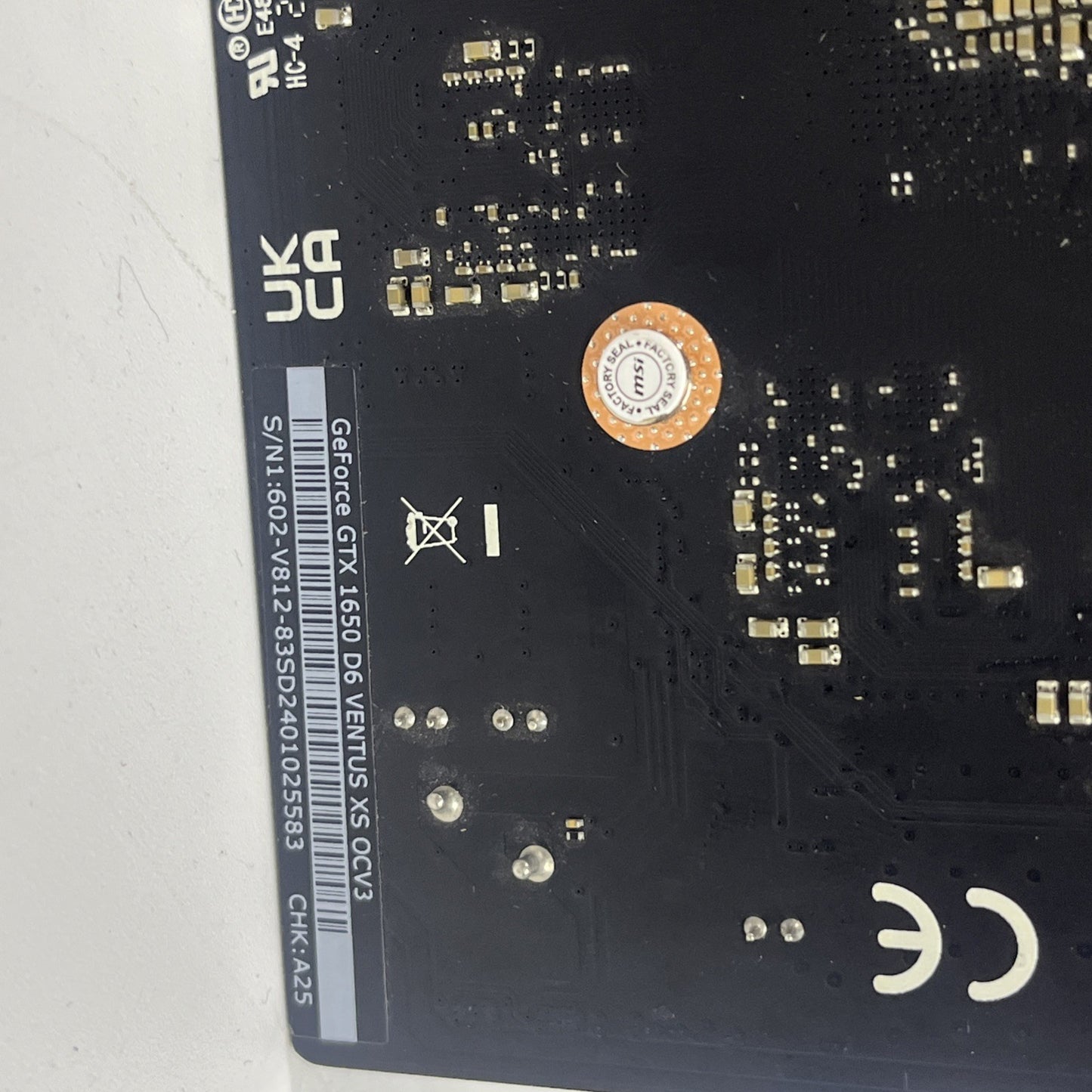 MSI GeForce GTX 1650 Ventus 3X OC 4GB GDDR6 .dead