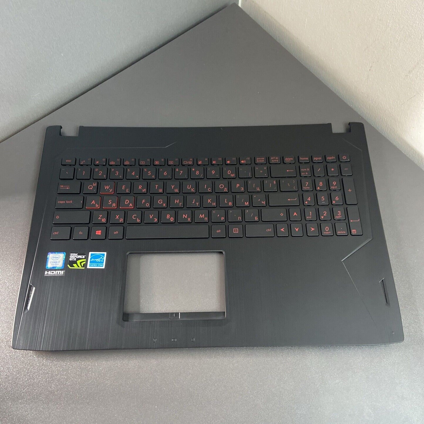 Asus FX502VM-AS73 Laptop Palmrest Assembly With UK Keyboard 13NB0DR5AP0111