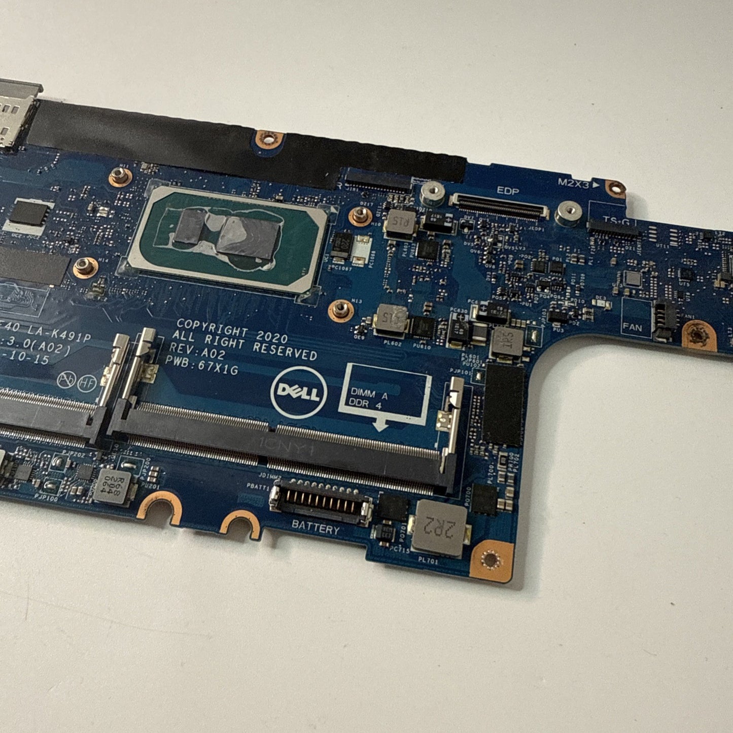 Dell Latitude 5420 Intel i5-1145G7 Motherboard GDF40 LA-K491P (WORKS!) Chipped