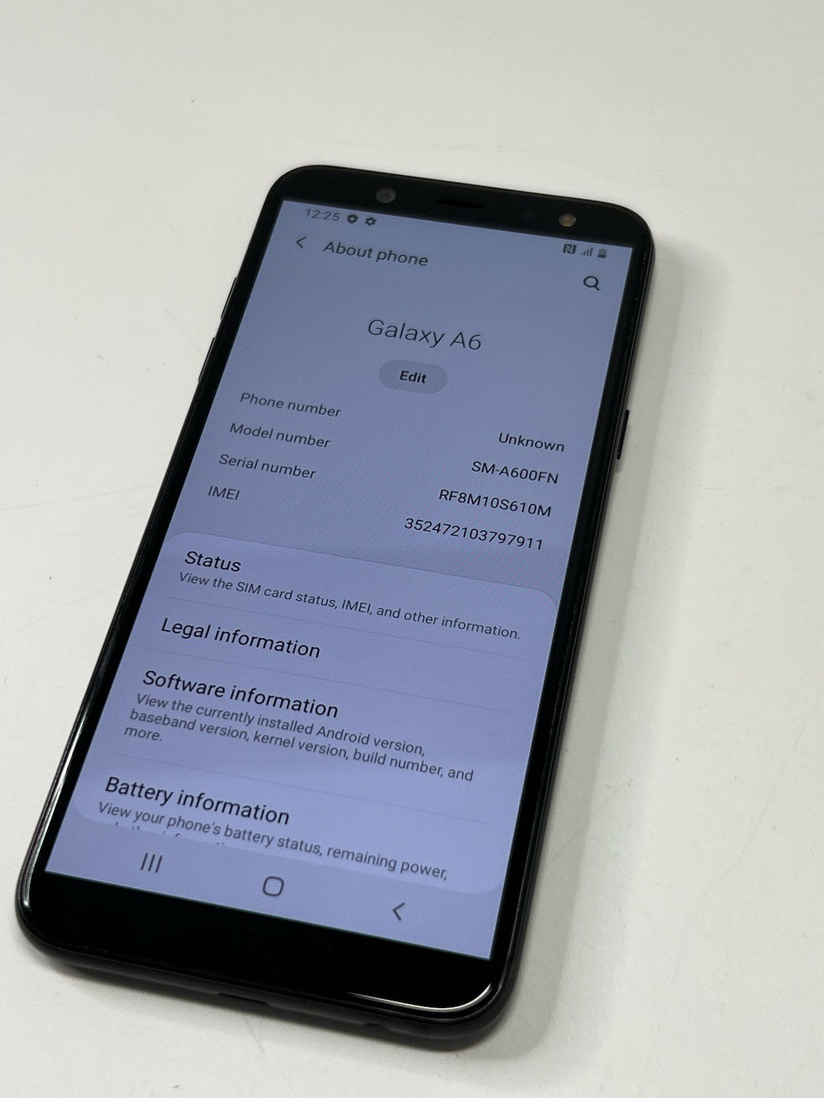 Samsung Galaxy A6 SM-A600 - 32GB - Black (Unlocked) Android Smartphone