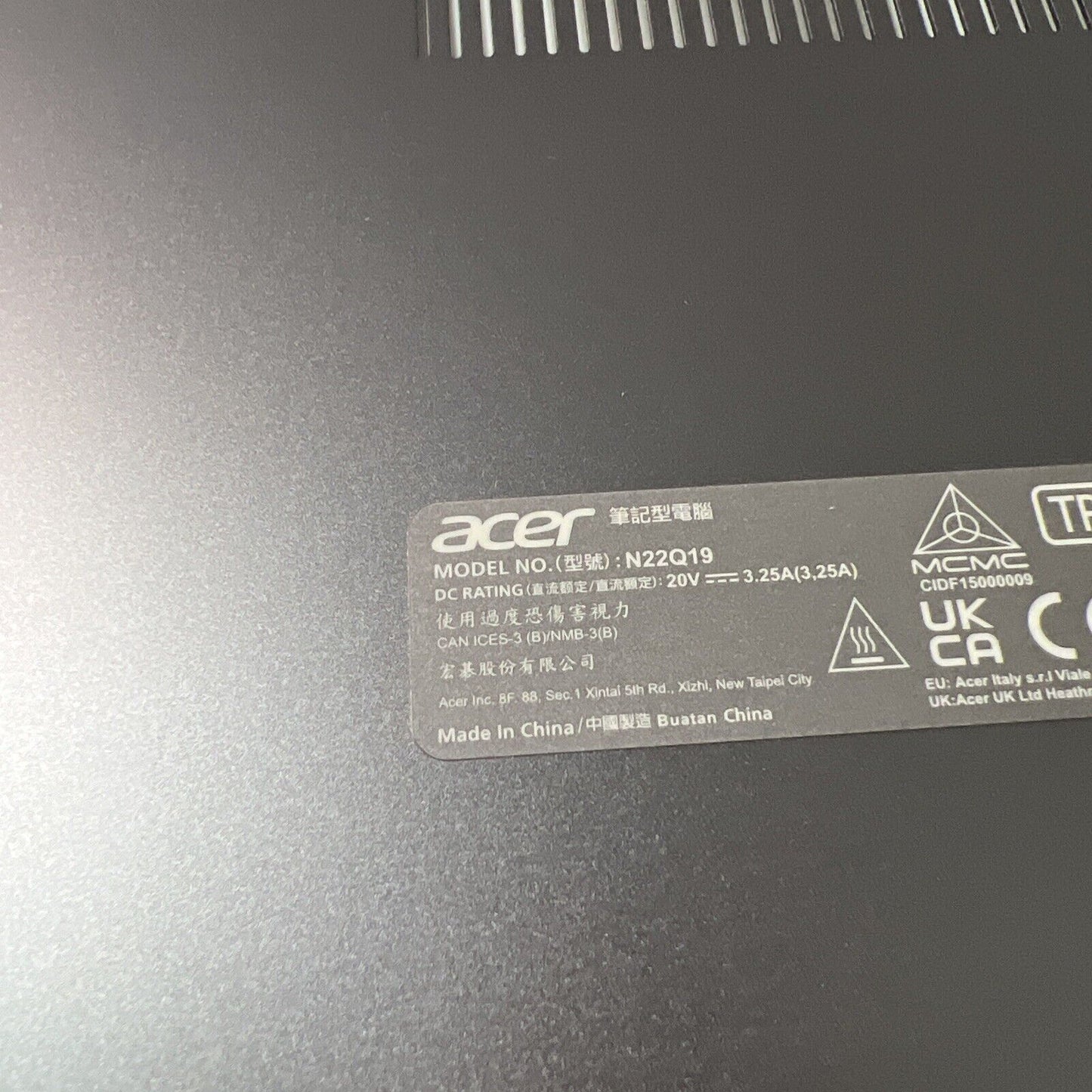 Acer Chromebook 516 GE CBG516-1H Bottom Base Cover EAZBR001010 (DENT)