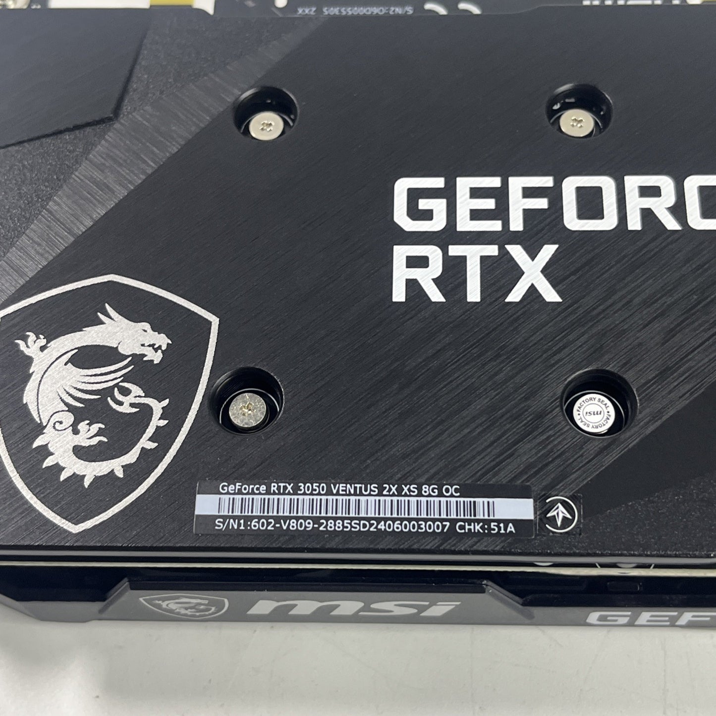 MSI GeForce RTX 3050 VENTUS 2X Xs OC 8GB GDDR6 Graphics Card.Dead