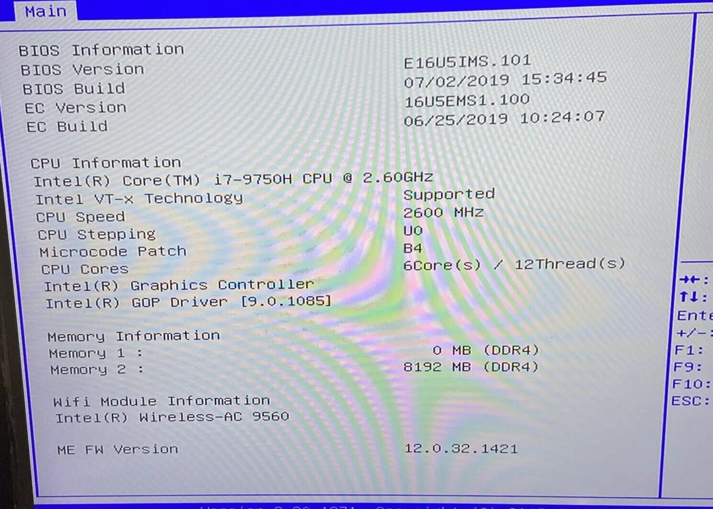 MSI GL65 9SDK MS-16U5 I7-9750H 2.6GHz Motherboard GeForce GTX 1660Ti MS-16U51