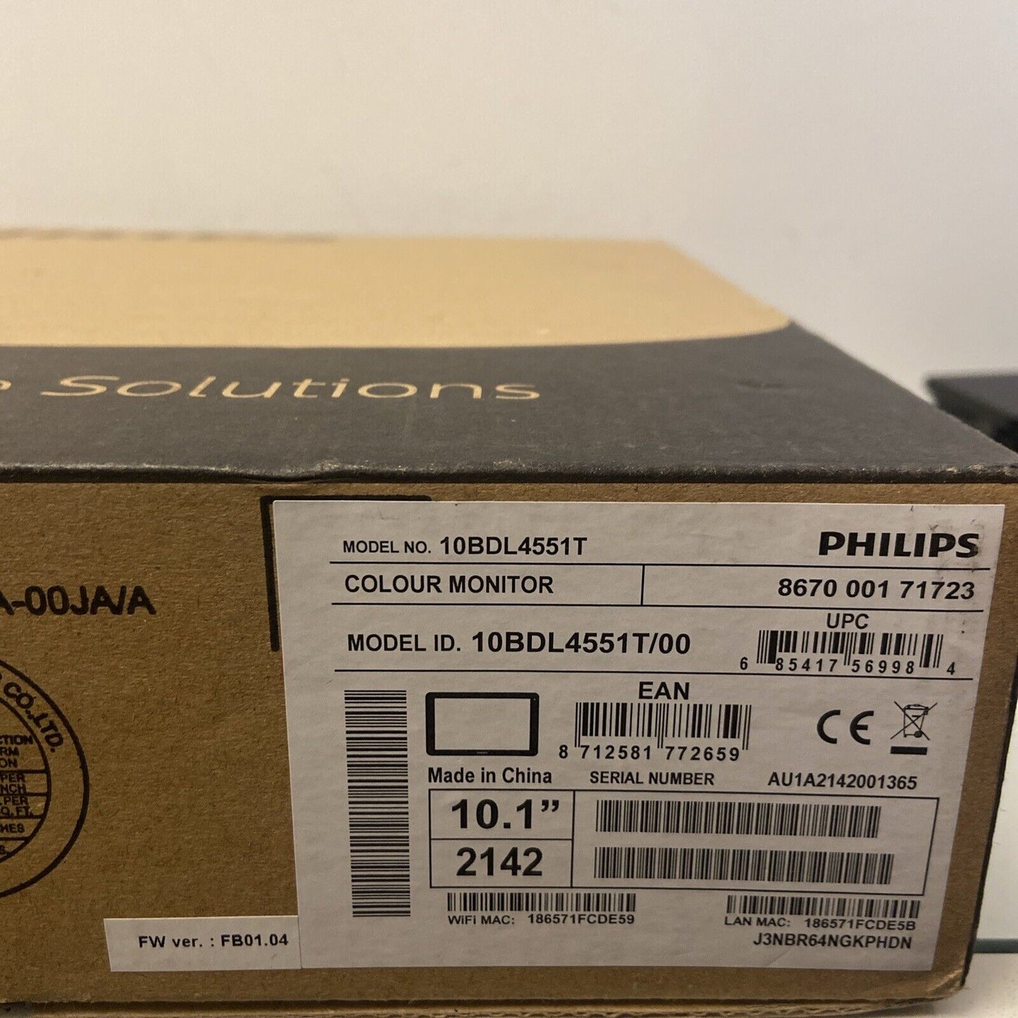 Philips 10BDL4551T/00 Digital signage flat panel 25.6 cm (10.1inch) 1280 x 80...