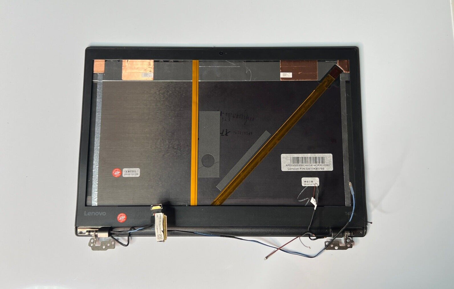 Lenovo Thinkpad Rear Top Lid Cover Screen Bezel Hinges SM10K80788