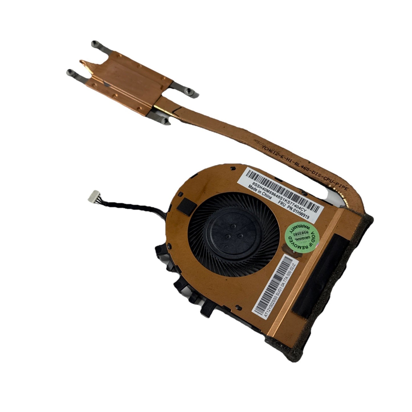 Lenovo Thinkpad L470 CPU Heatsink and Cooling Fan 01HW919 / AT12Y0002SS0
