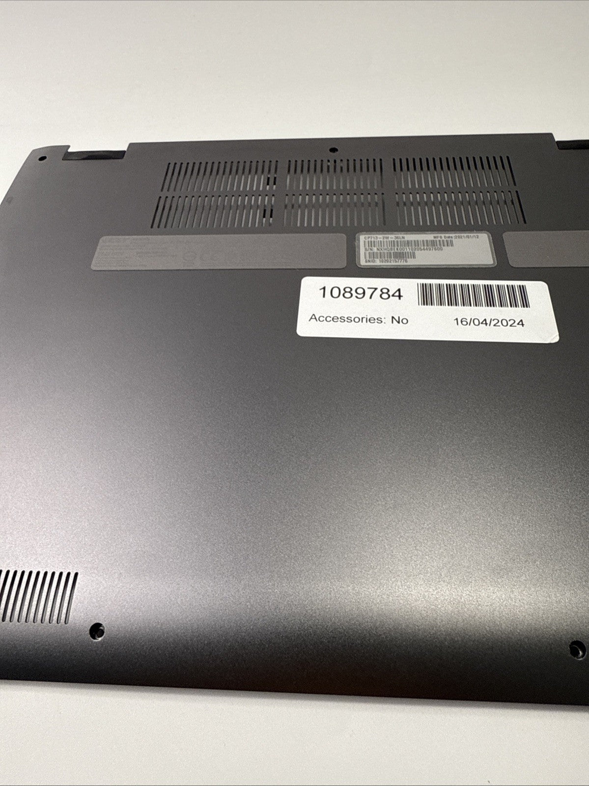 Acer Chromebook Spin CP713-2W Base Cover Bottom Case