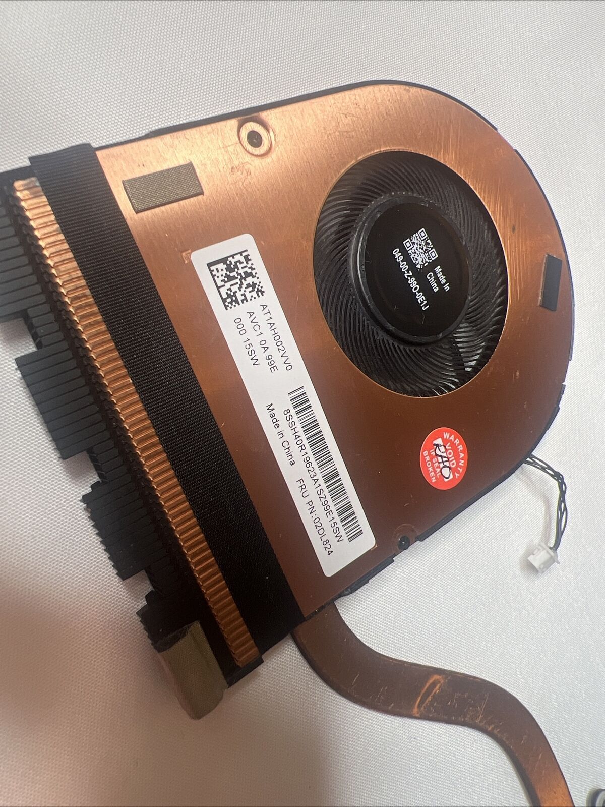 For Lenovo Thinkpad E490 CPU Fan With Heatsink CLEAN 02DL824