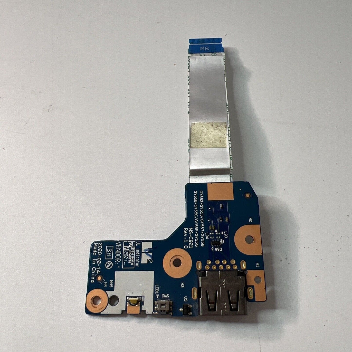 Lenovo Legion 5 15IMH05A USB Port Board and Cable NS-C921