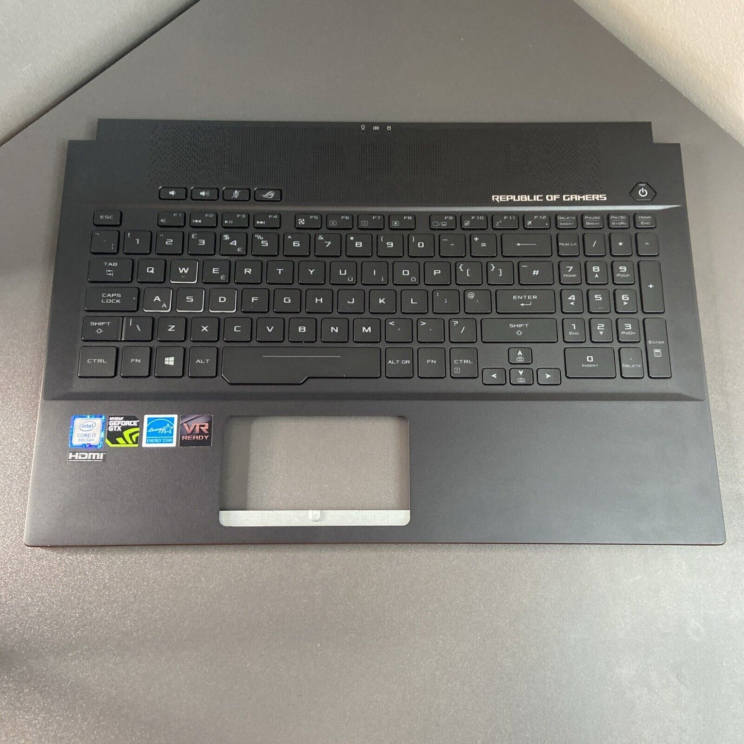 ASUS ROG Zephyrus M GM501G GM501GM GM501GS Palmrest & Backlit Keyboard