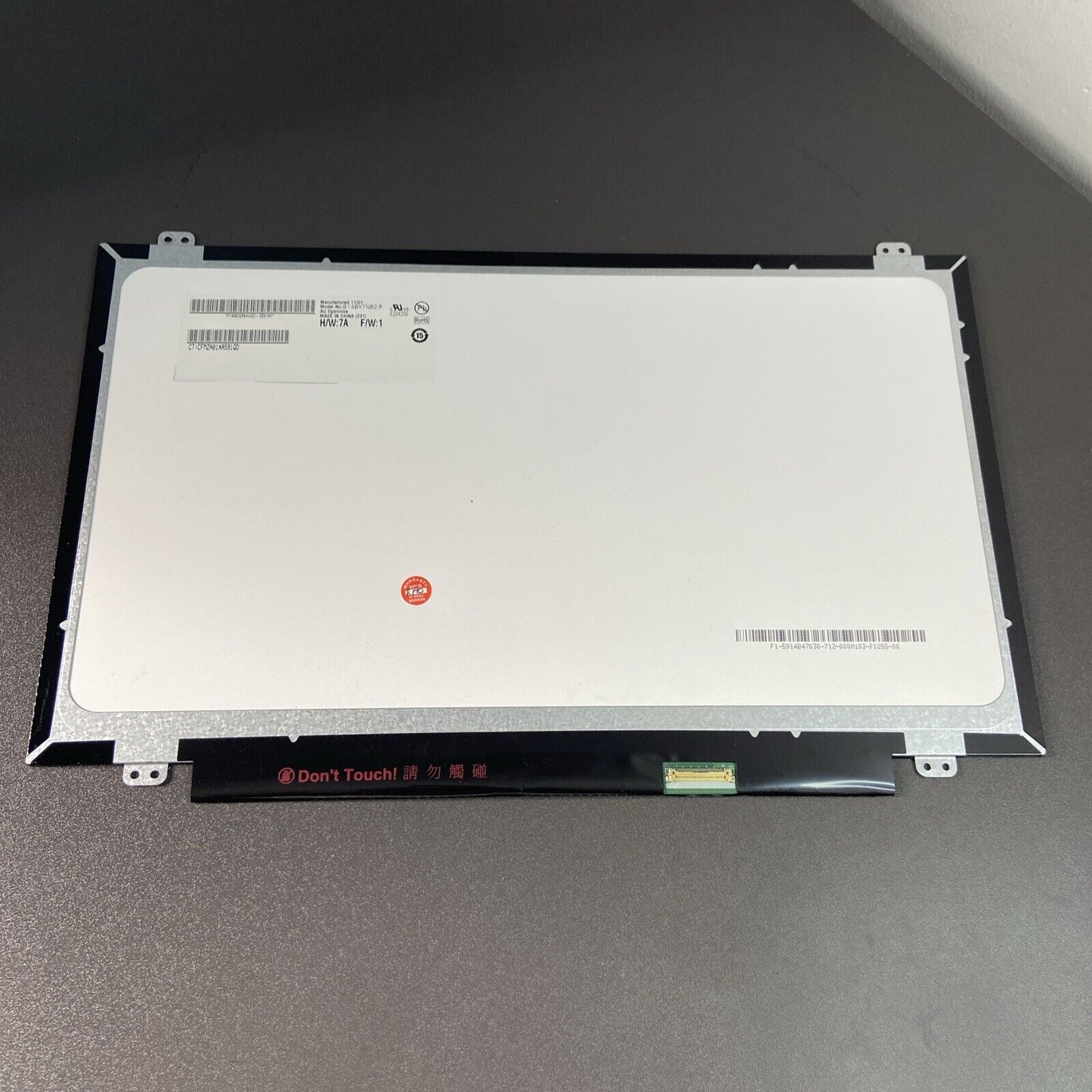 AU Optronics B140XTN02.D 14" 30 Pin Laptop Screen 1366 x 768