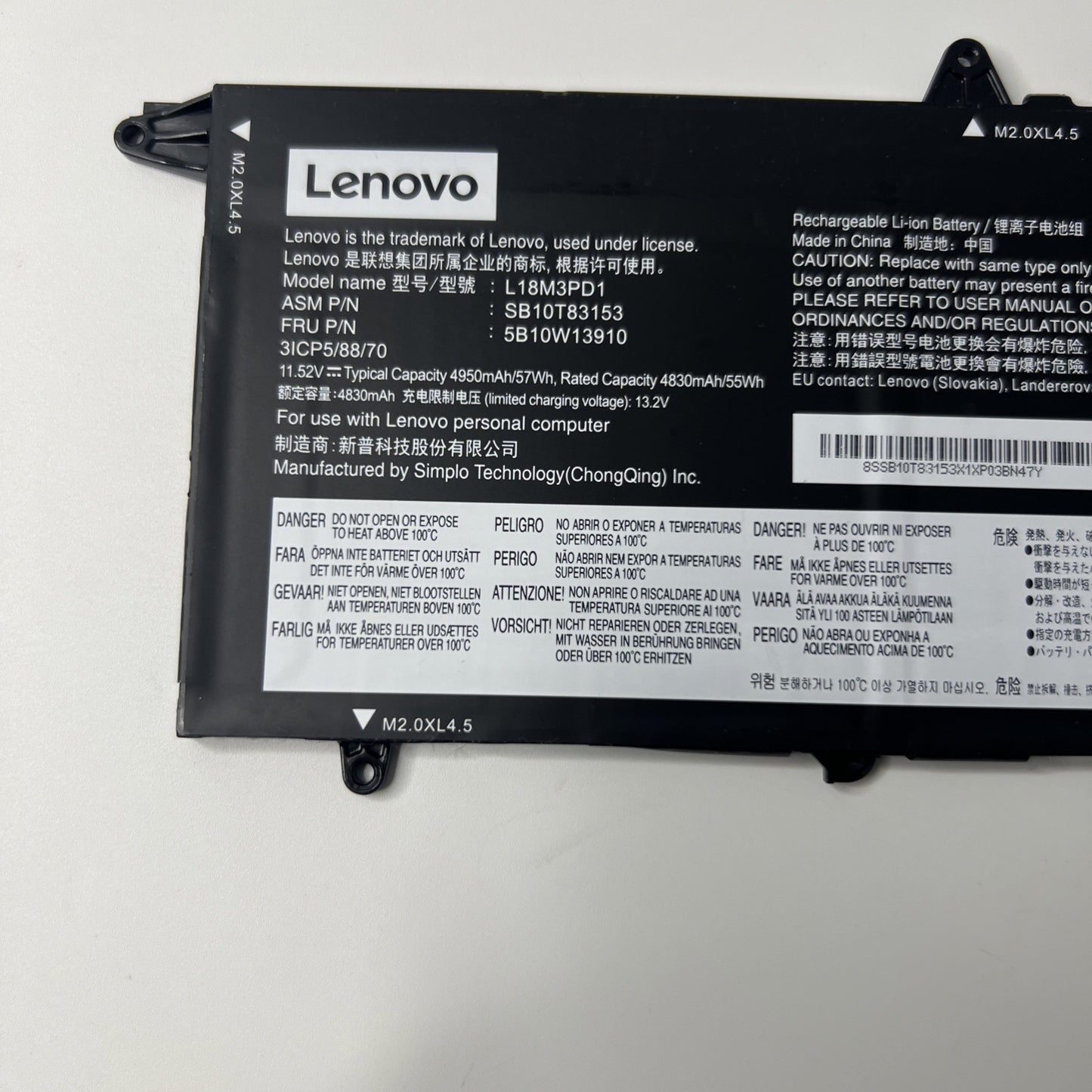 Genuine Lenovo THINKPAD T14S T490S T495S Battery 20QJ 20QK 20UH 20UJ L18L3PD1