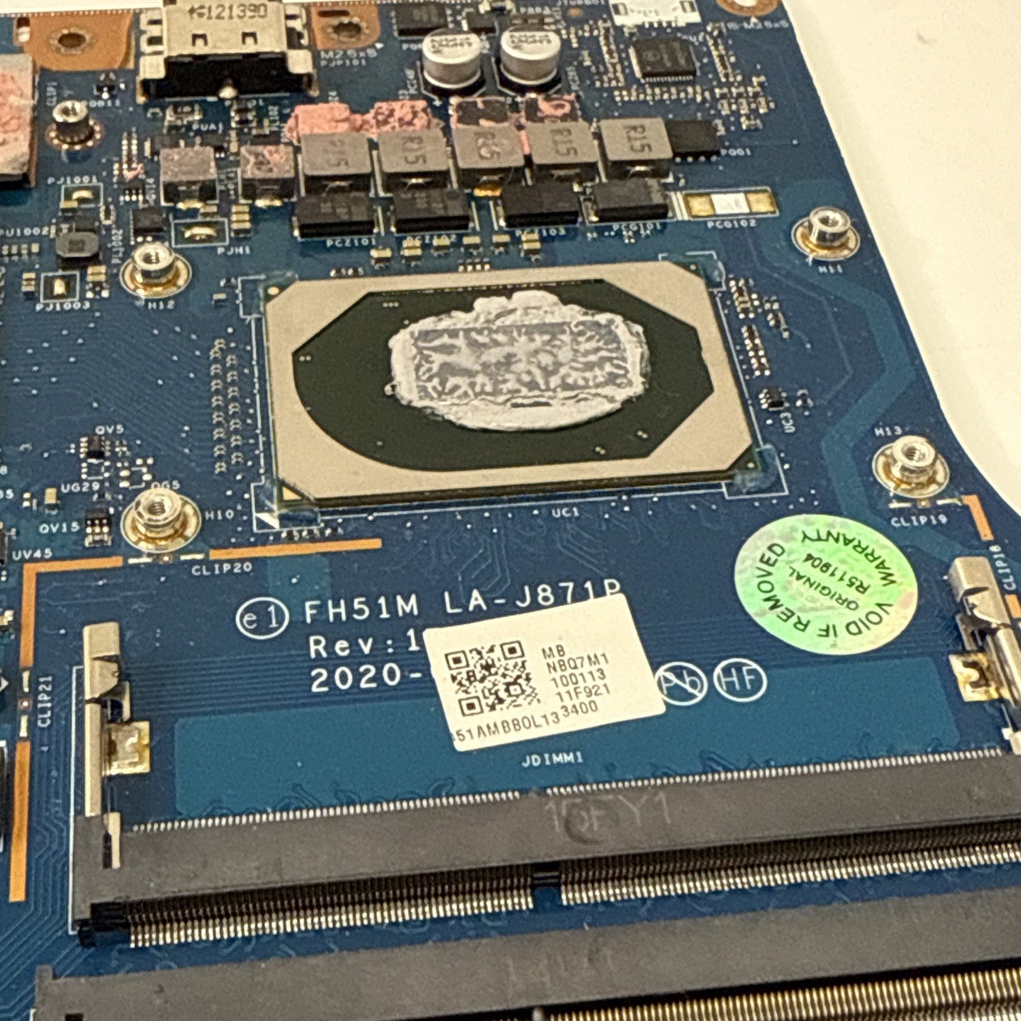 ACER Nitro 5 AN517-52 LA-J871P I5-10300H GTX1650TI 4GB DDR4 Motherboard (FAULTY)