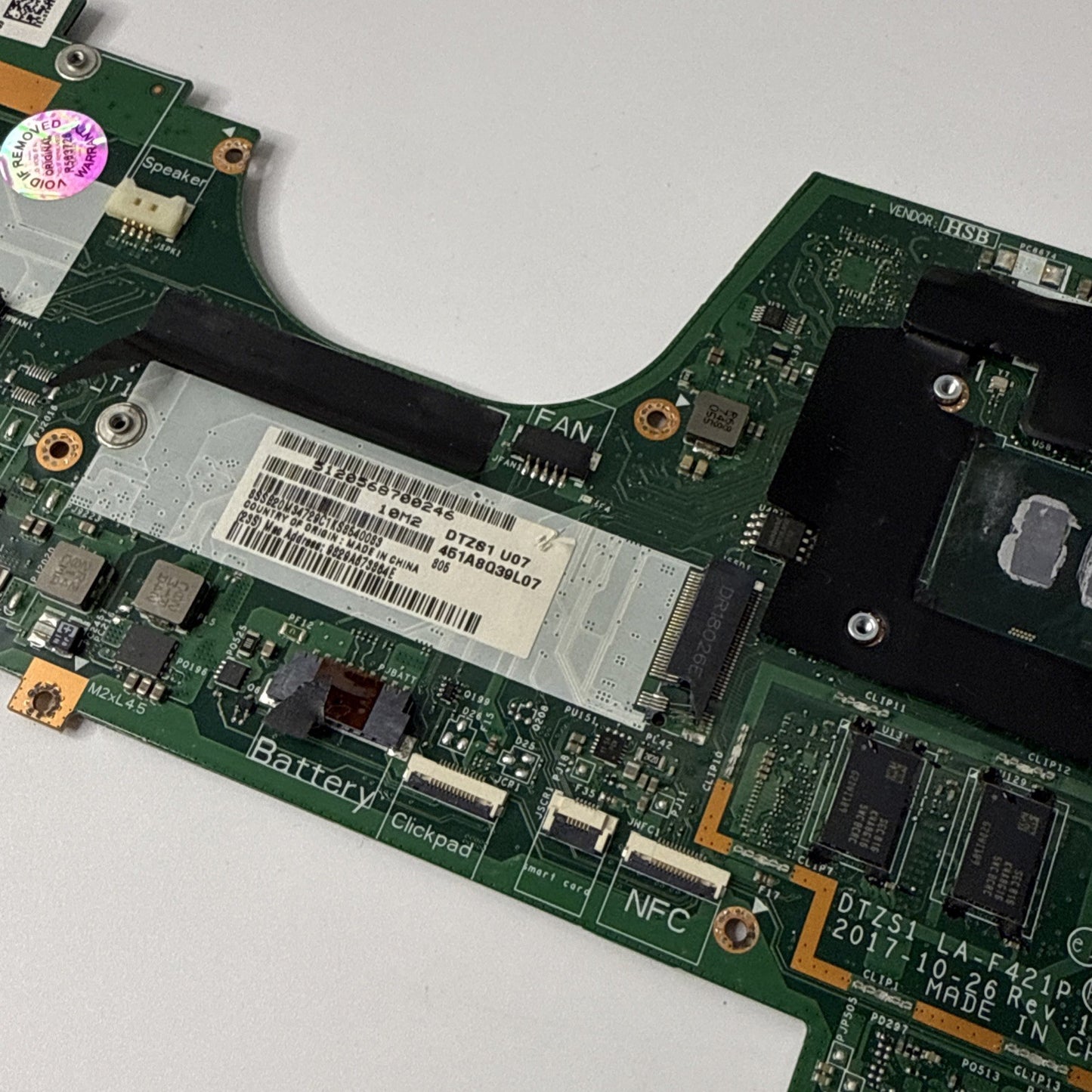 Lenovo Thinkpad Yoga 370 Motherboard i5-8th Gen DTZS1 LA-F421P (UNTESTED)