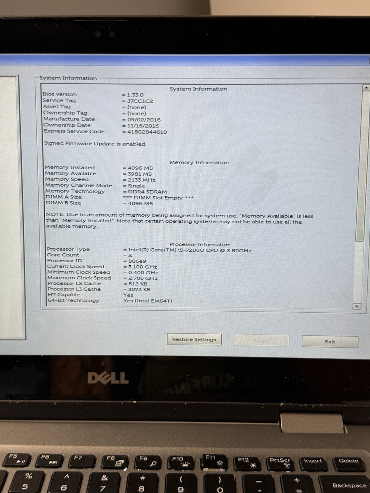 Genuine Dell Inspiron 13 5378 5379 13,3" FHD LCD Touchscreen Assembly Top Lid