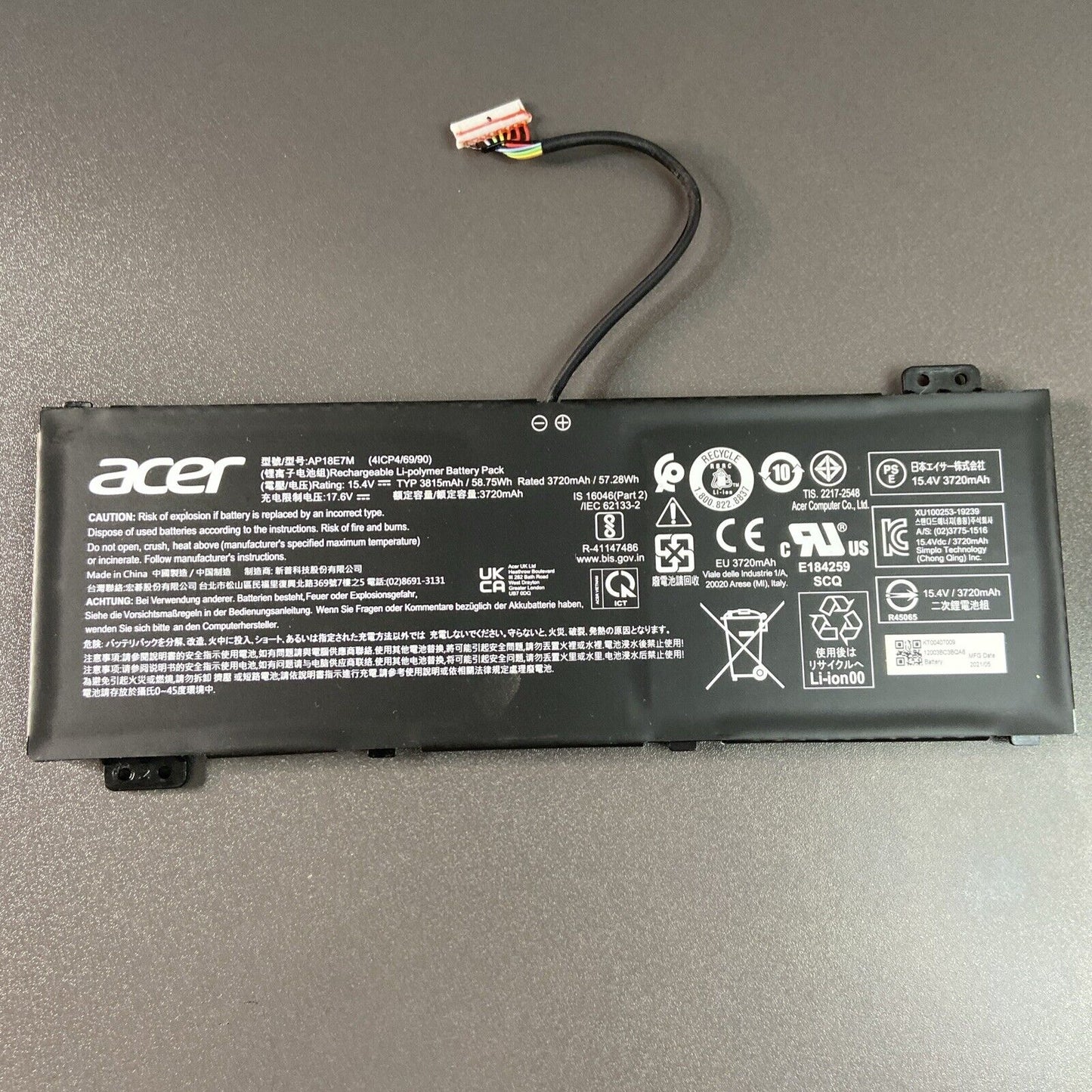 AP18E7M Battery Acer Predator Helios 300 PH315-52 PH317-53 AP18E8M UK