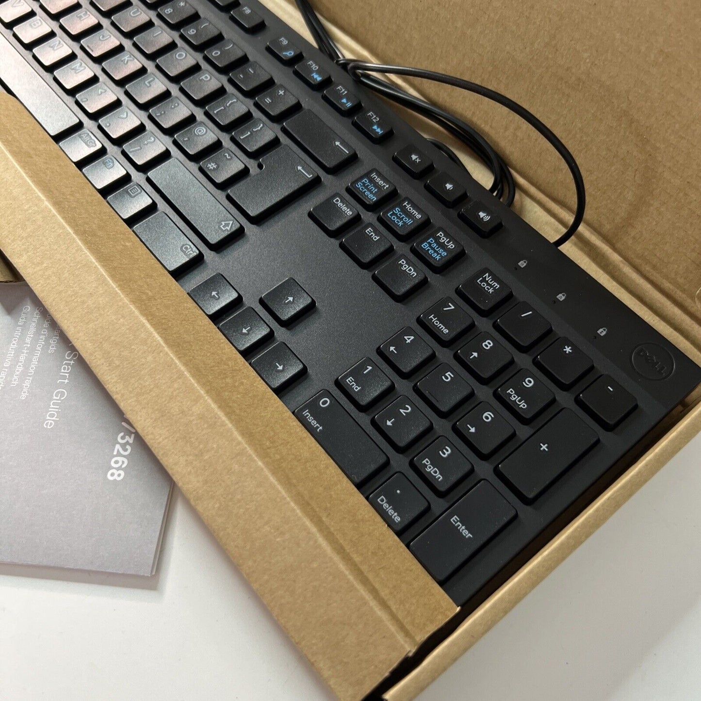 Dell Keyboard UK Layout USB-Wired Black 0RX6RM KB216t Opened Never Used