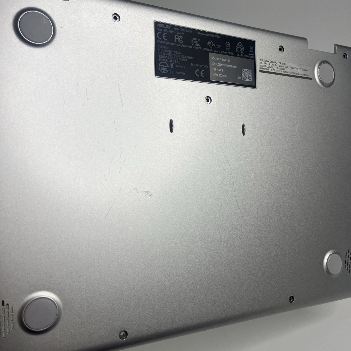 Genuine Asus C423NA-BV0158 Grey Bottom Base 13N1-63A0601