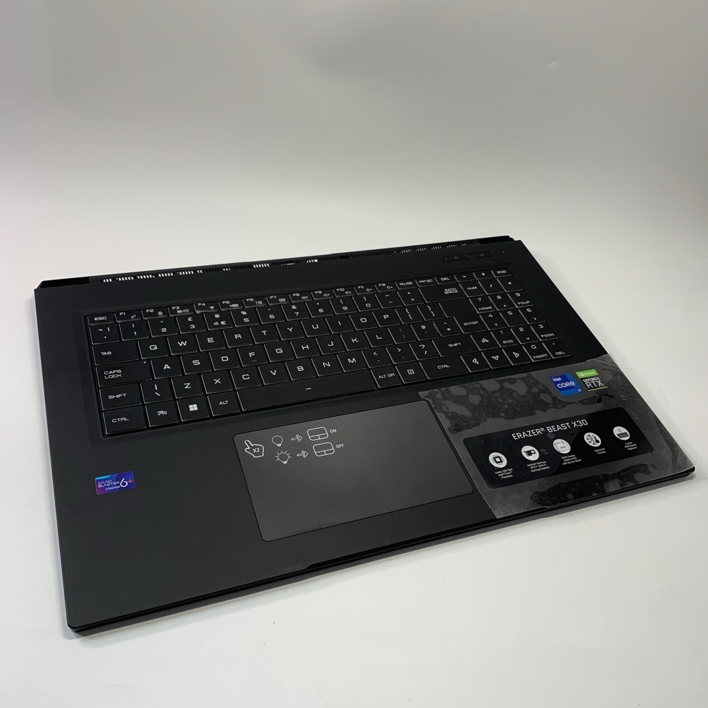 Medion Erazer Beast X30-MD GM7AXXP Palmrest Cover UK Keyboard PMARG7PC10 Grade A