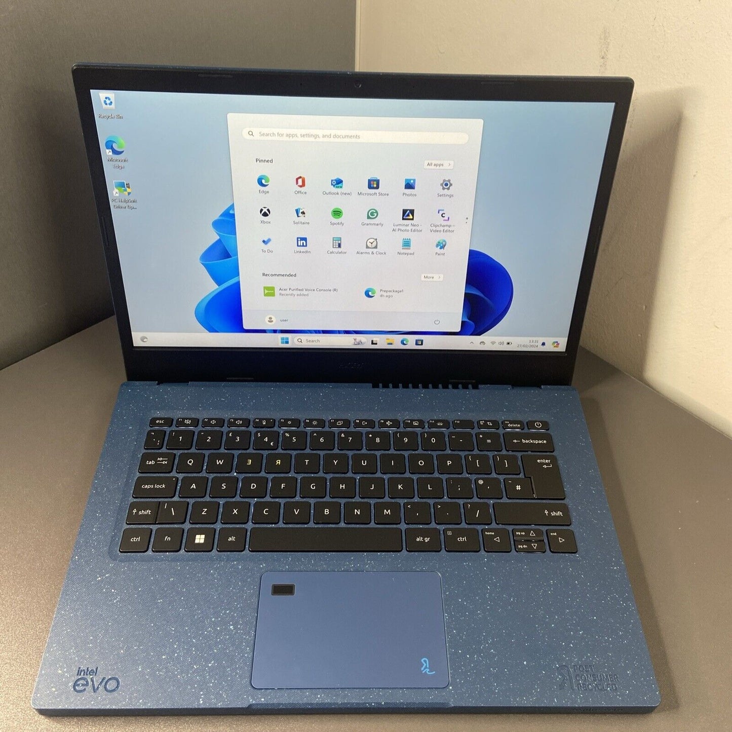 Acer Aspire Vero AV14-51-70MA FHD 14" Intel i7 12th Gen 16GB RAM 256GB SSD