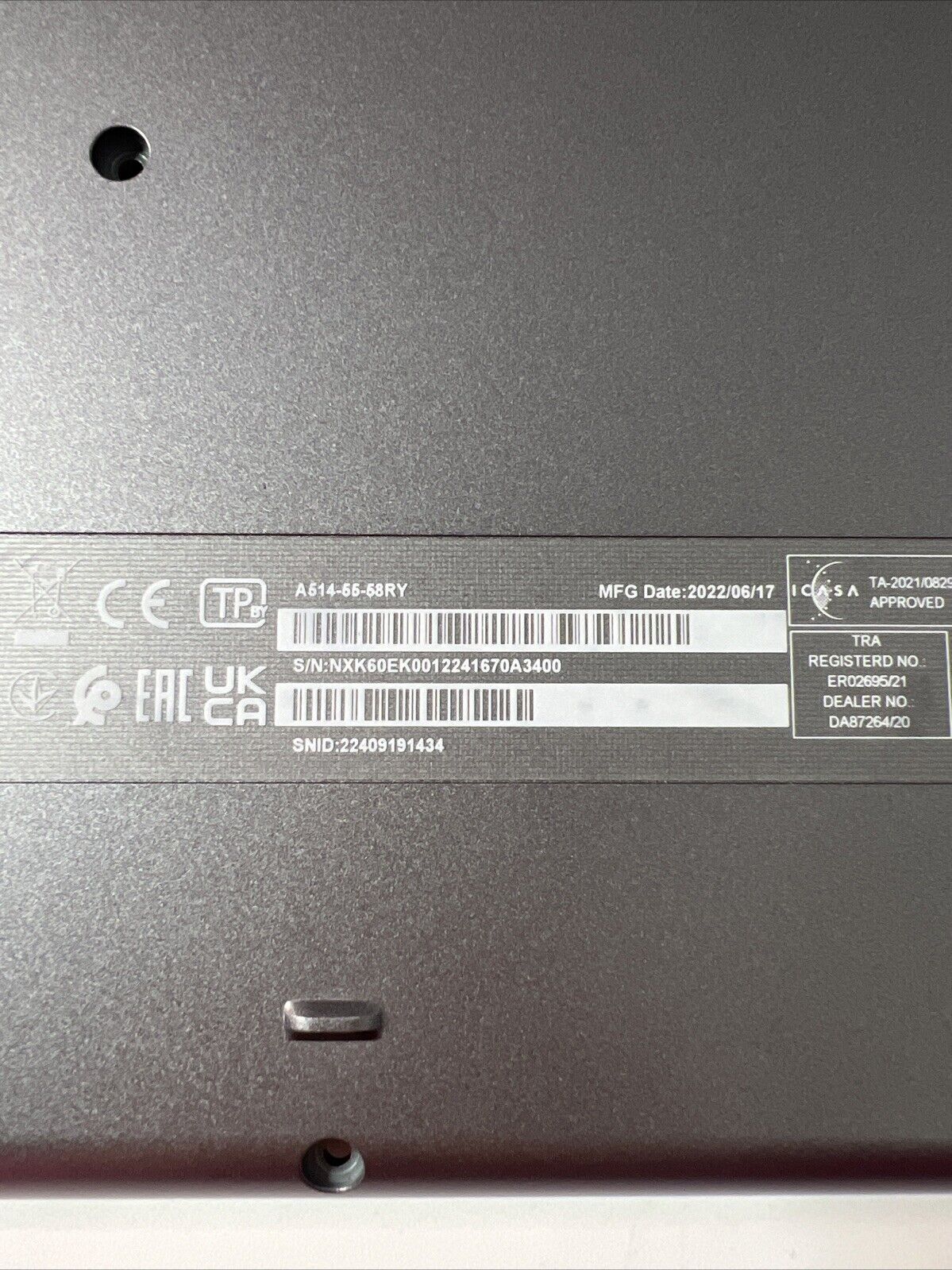 Acer Aspire A514-55 A514-55G S50-54 Base Cover Bottom Case AP3UH000310 Grey