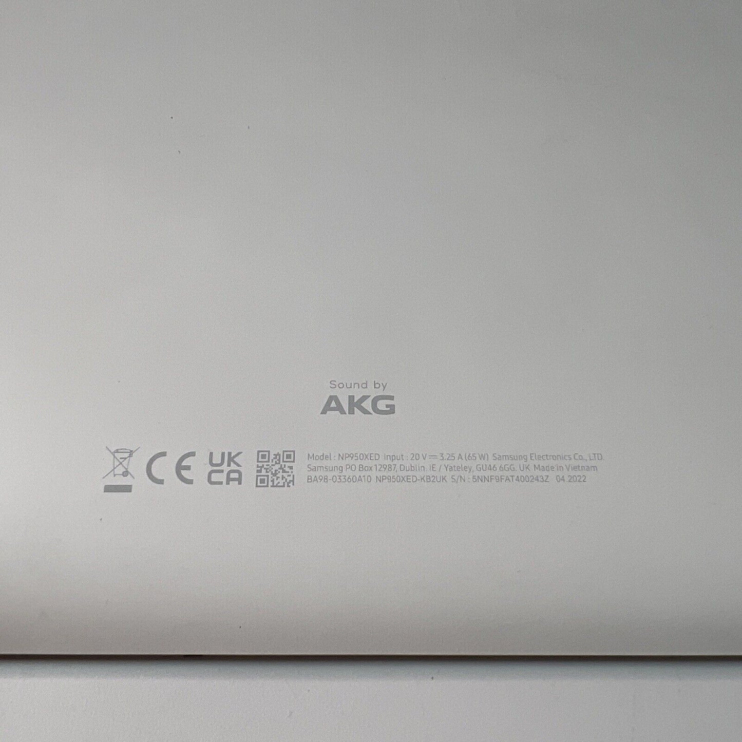 Samsung Galaxybook 2 Laptop NP950XED Bottom Base Cover BA98-03159A (GRADE A)