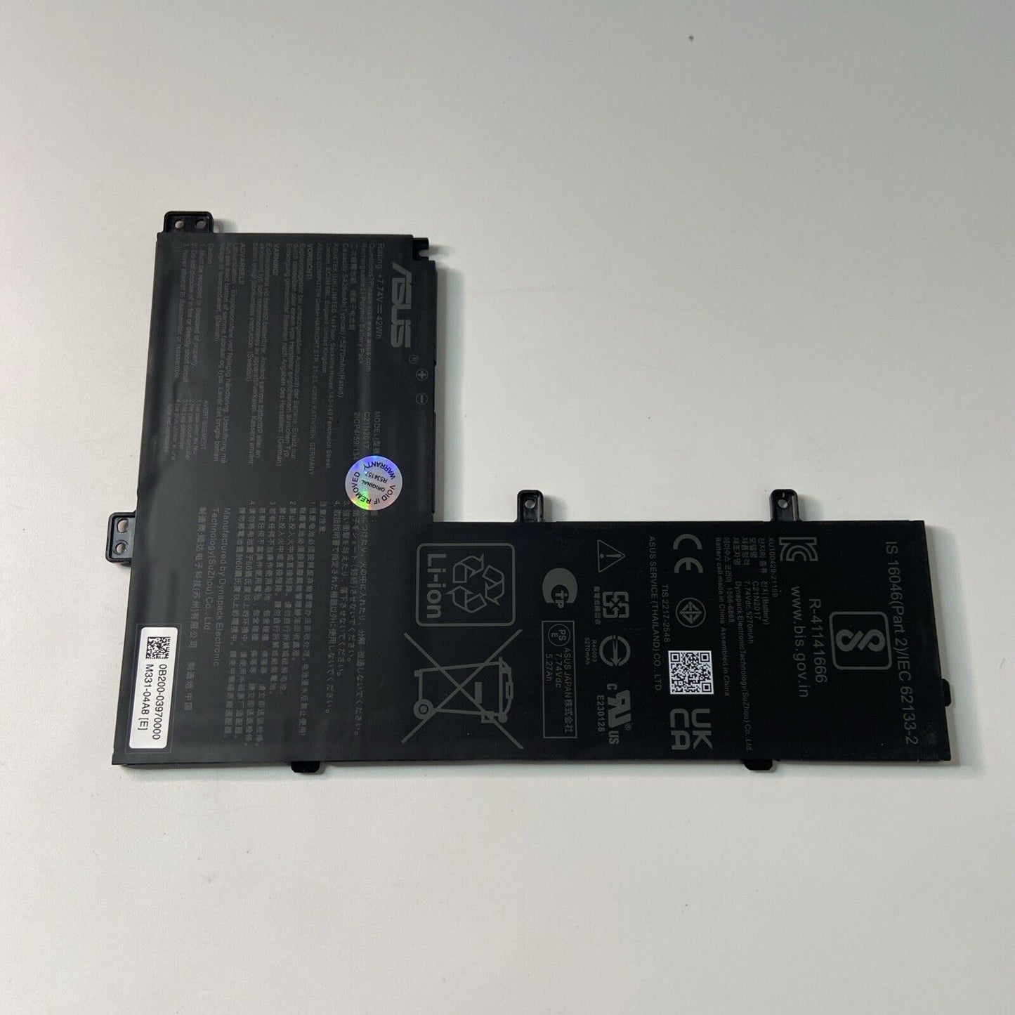 Genuine Asus CHROMEBOOK CX1500CKA-DH44F Laptop Battery 5428mAh 42Wh