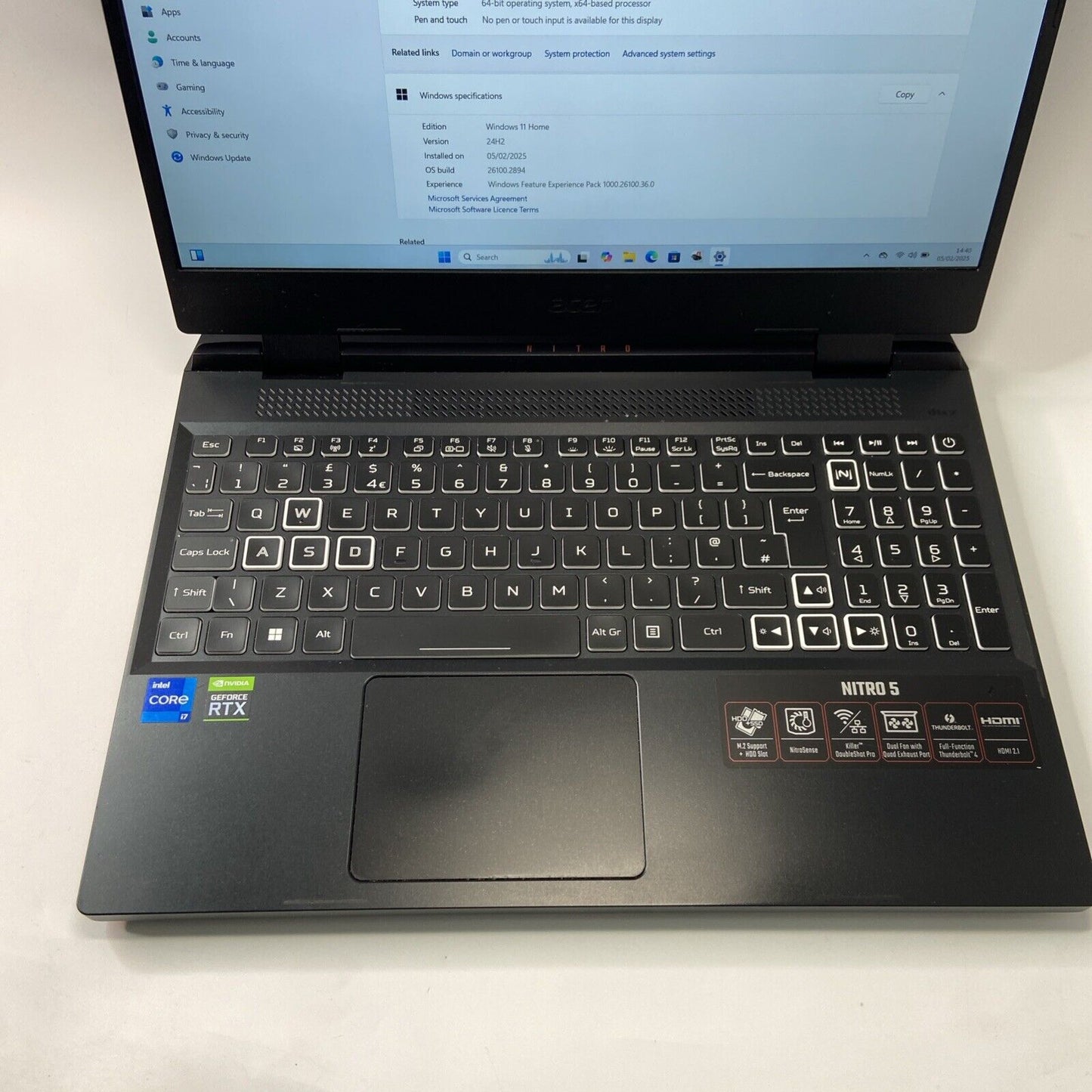 Acer Nitro 5 AN515-58 15" Gaming Laptop Intel i7 12th Gen 16GB 512GB RTX 3070 Ti