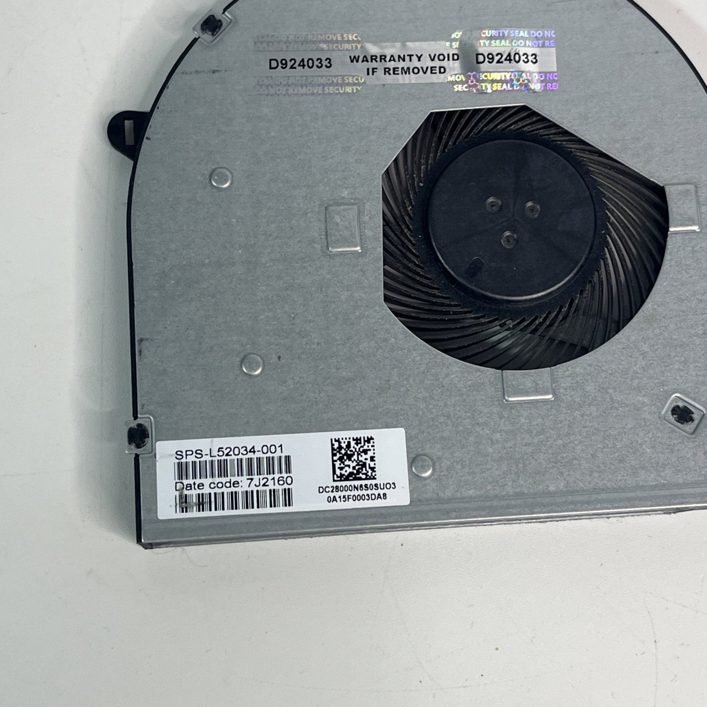 Genuine Black Hp 250 G8 Cpu Cooling Fan Dc28000N6S0S