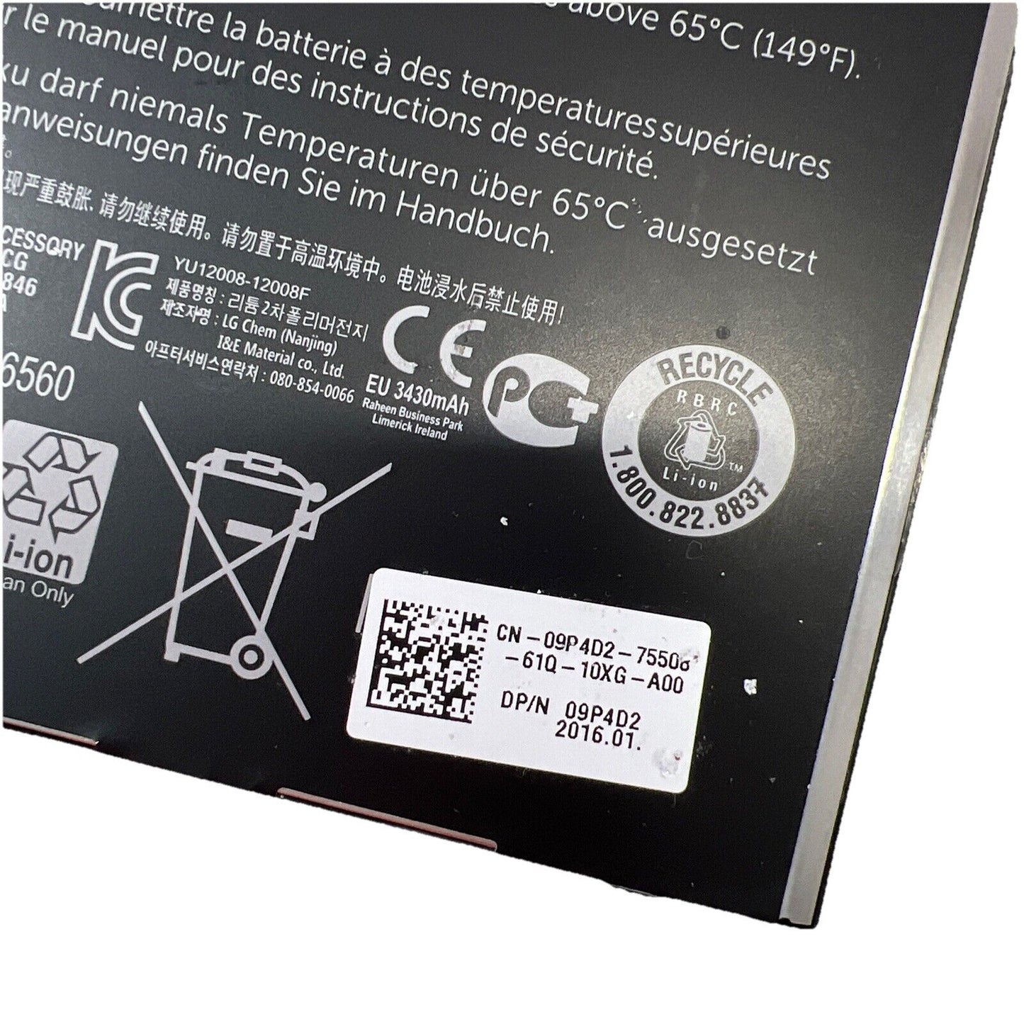 Genuine Battery RYXXH For Dell Latitude 12 E5450 E5550 E5250 E5270 09P4D2