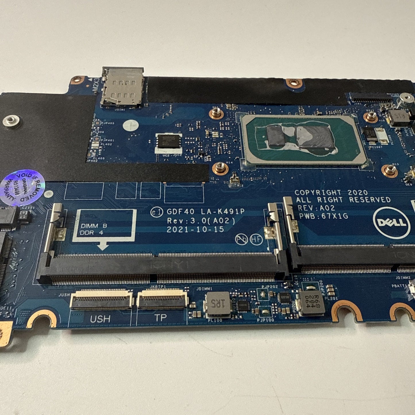 Dell Latitude 5420 Intel i5-1145G7 Motherboard GDF40 LA-K491P (WORKS!) Chipped