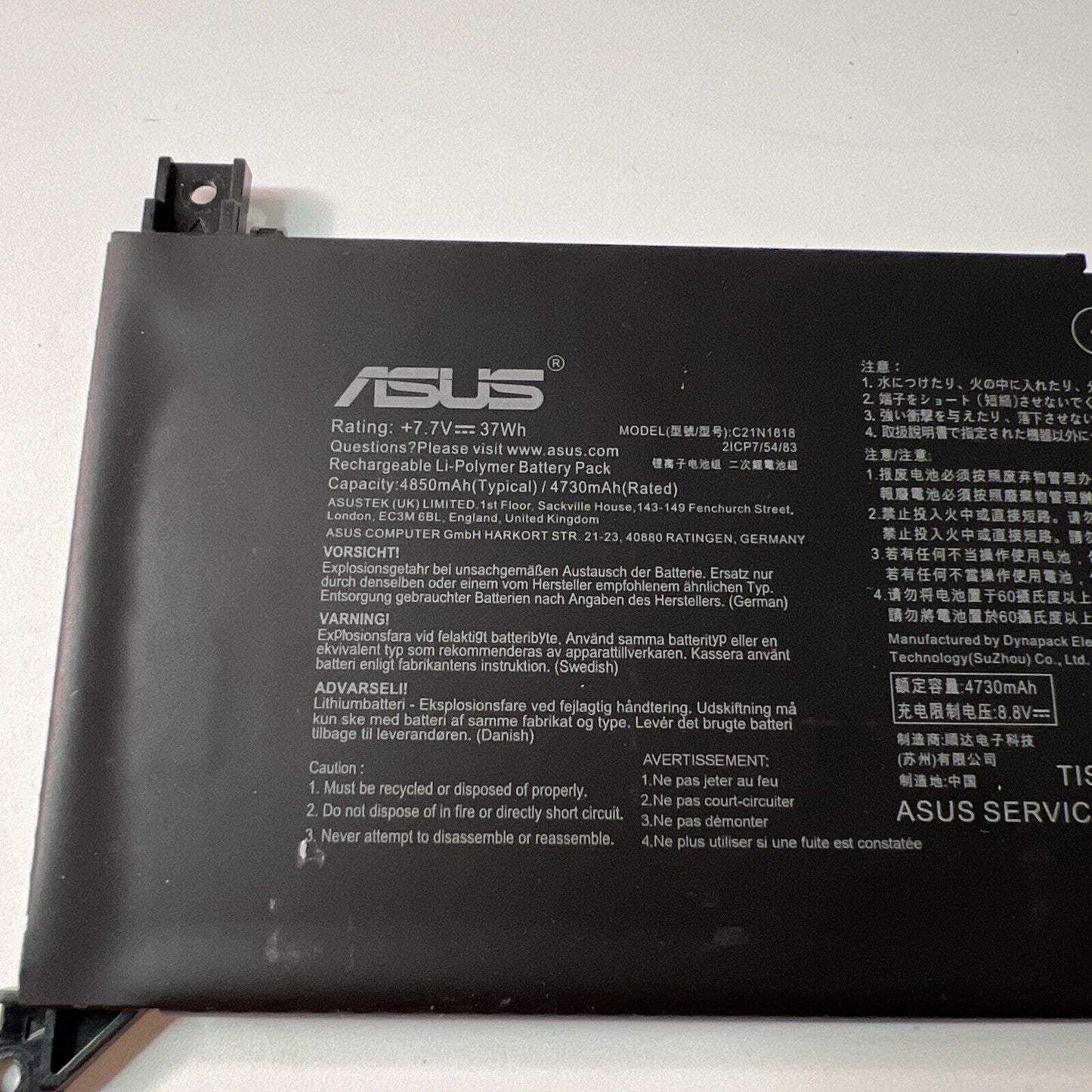 Genuine Asus C21N1818, Laptop Battery x1500ea