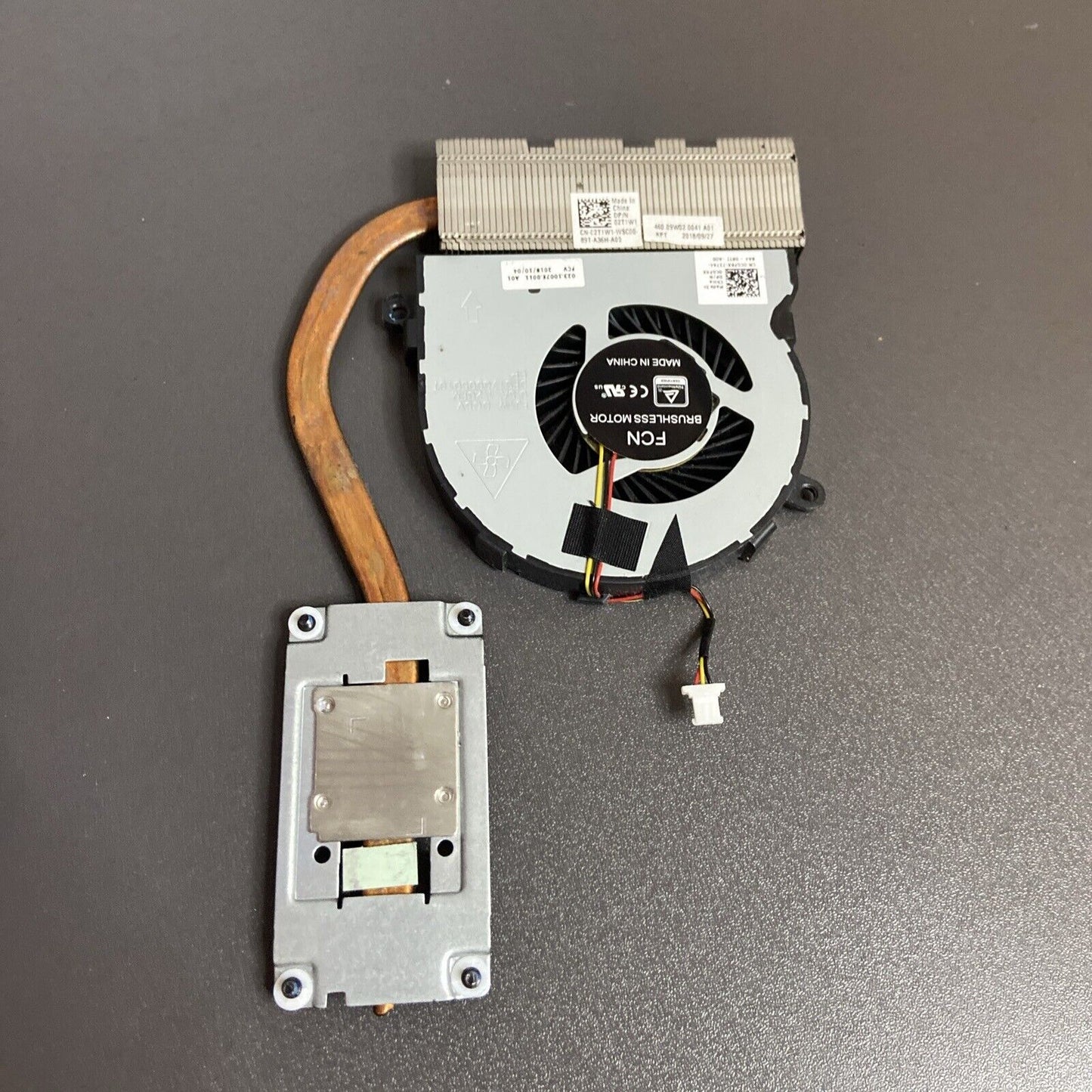 Dell Vostro 15 3568 Series CPU Cooling Fan & Heatsink 0CGF6X 02T1W1