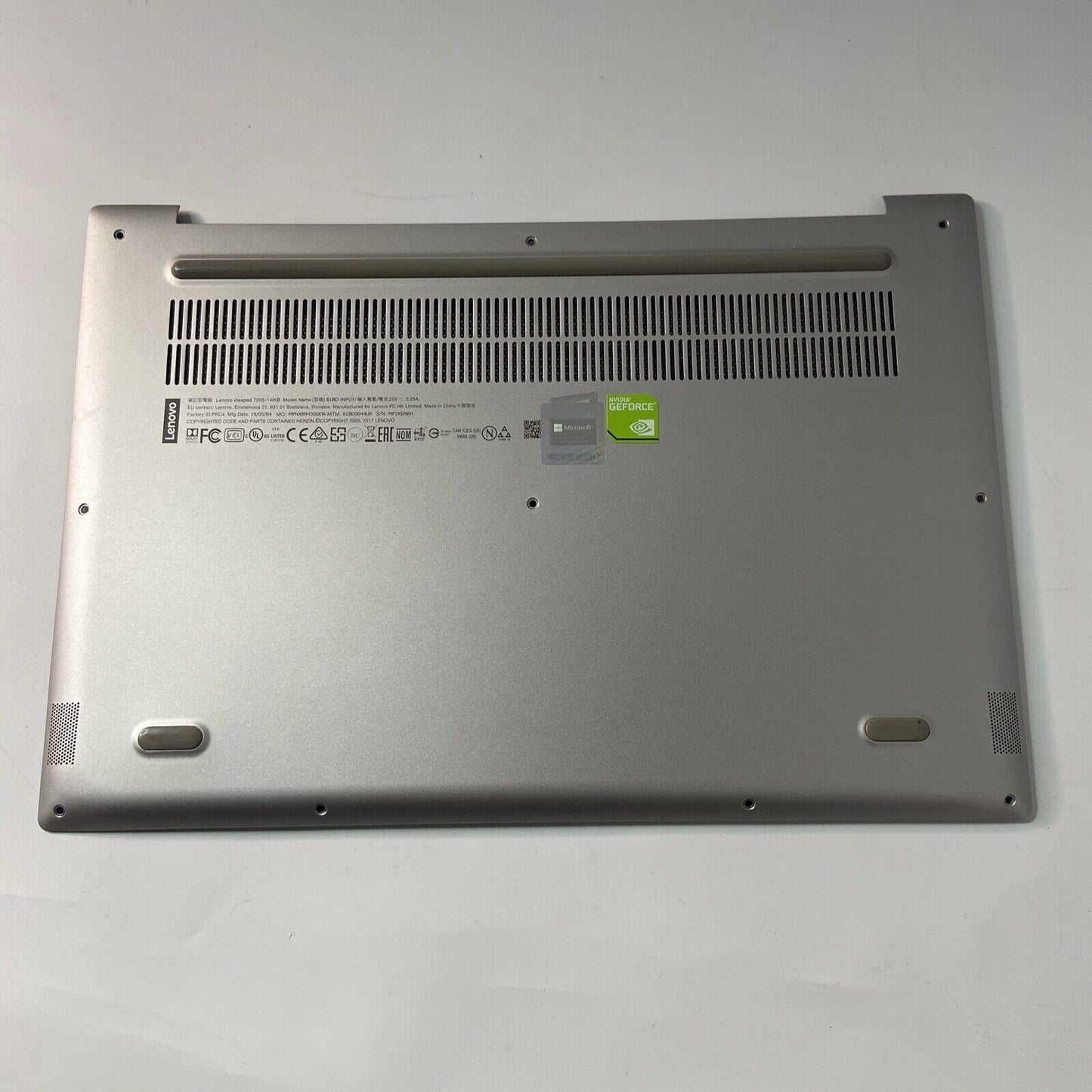 Lenovo Ideapad 720S-14IKB 80XC Base Chassis Bottom Case Cover AM1YA000200