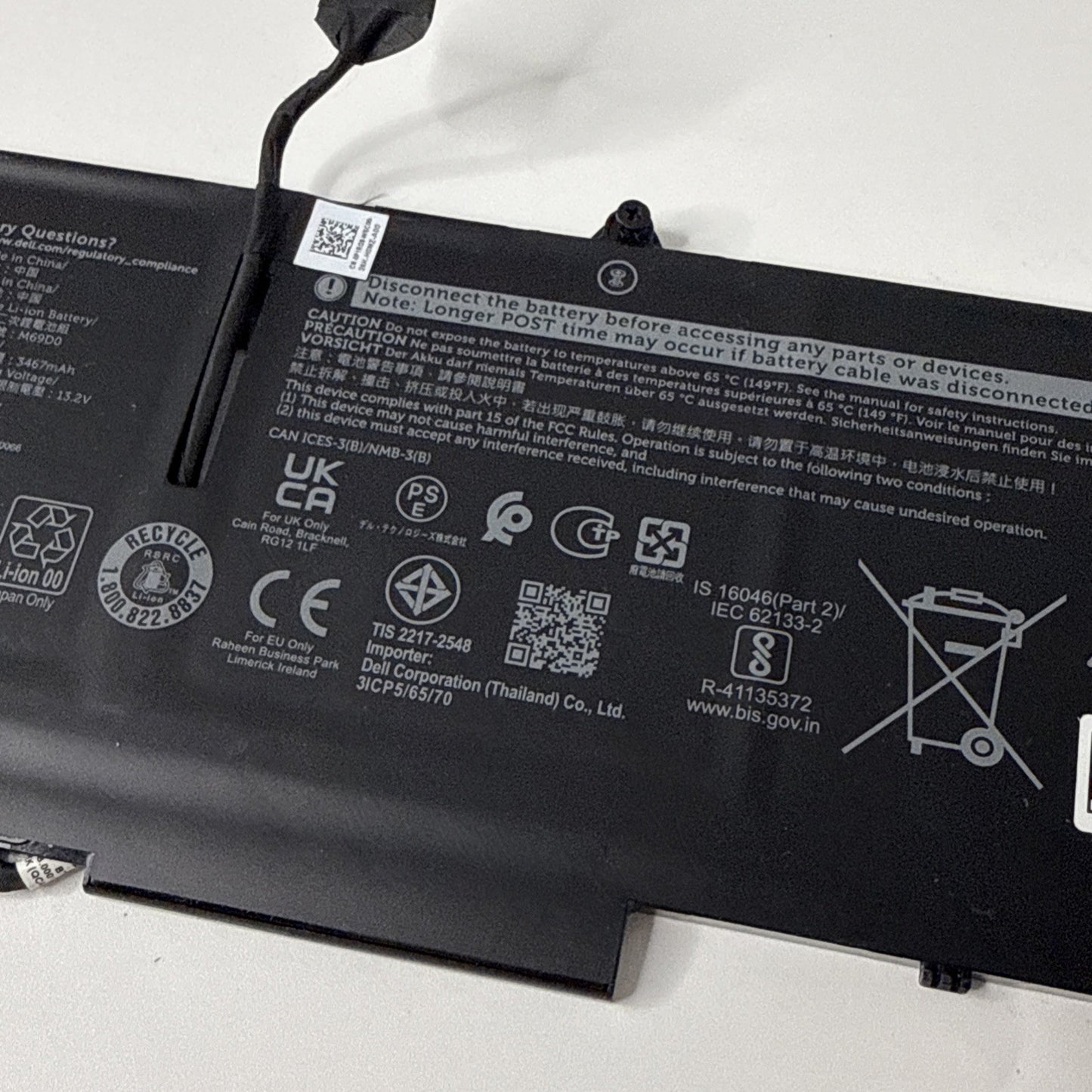 M69D0 Dell Latitude 5530 Genuine Battery 078FWY 41Wh (GOOD HEALTH)