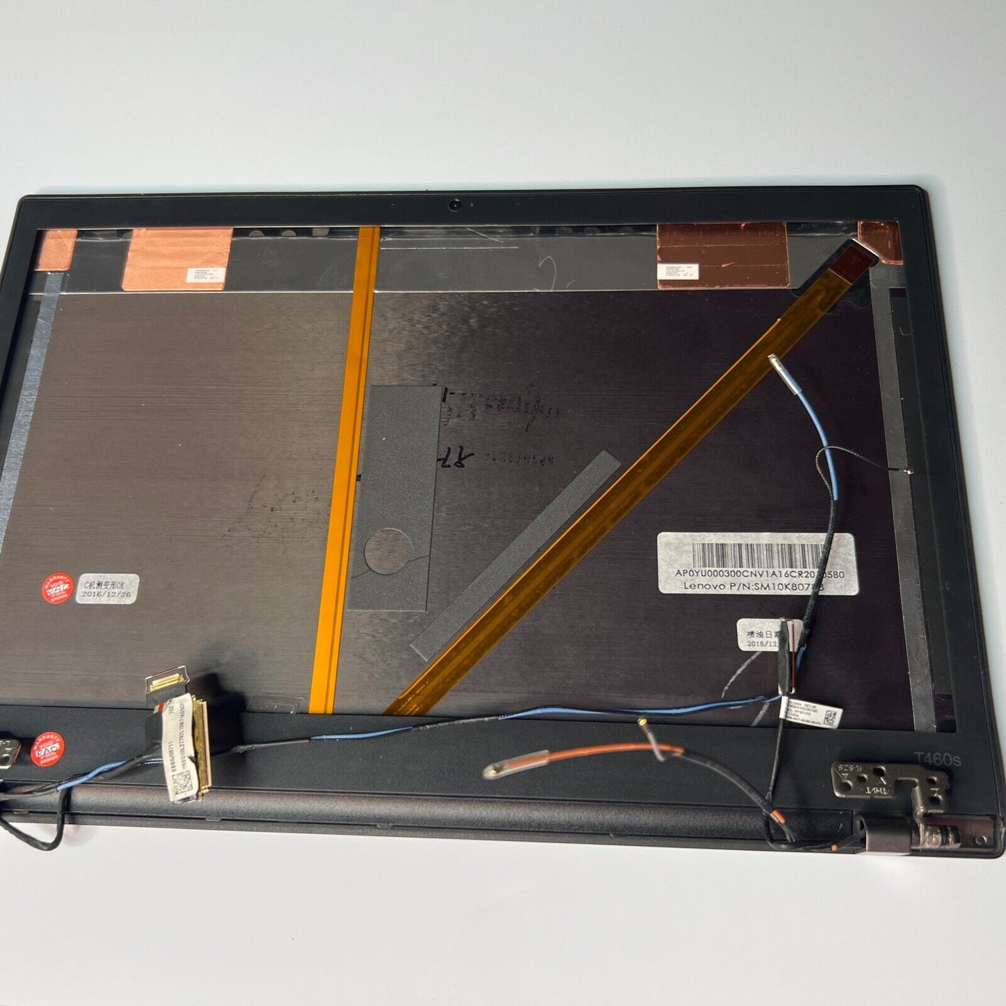 Lenovo Thinkpad Rear Top Lid Cover Screen Bezel Hinges SM10K80788