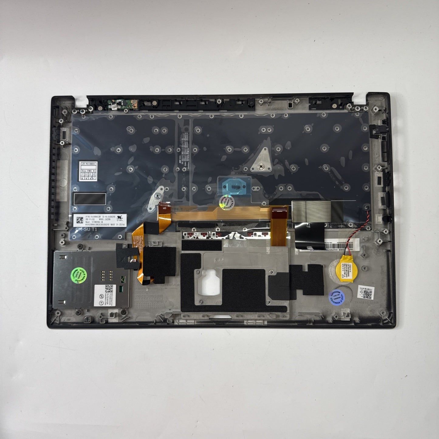 Genuine Lenovo T490s Palmrest Assembly UK Keyboard Black AM1BR000500