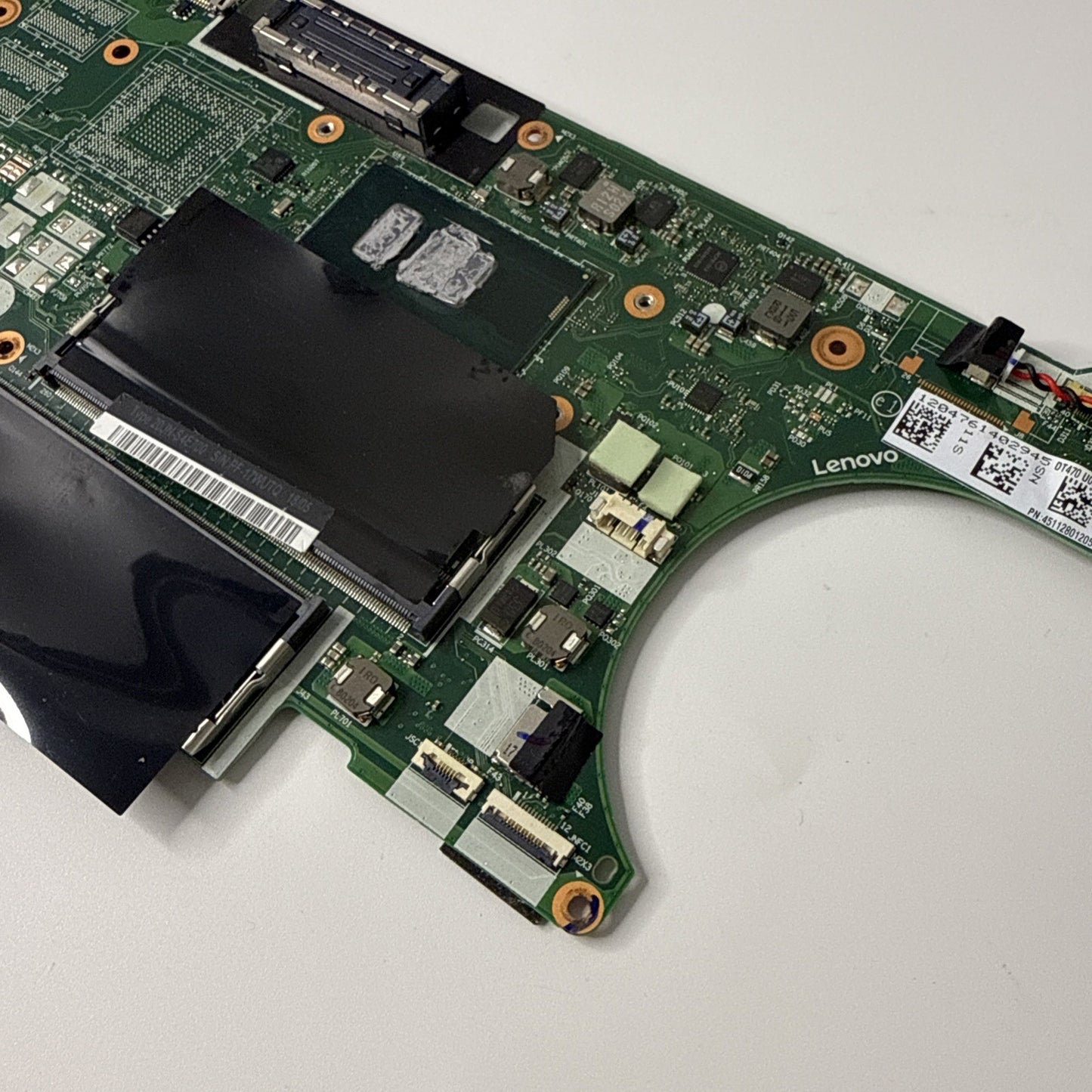 Lenovo Thinkpad T470 Motherboard i5 8th Gen (Powers On, No Display)