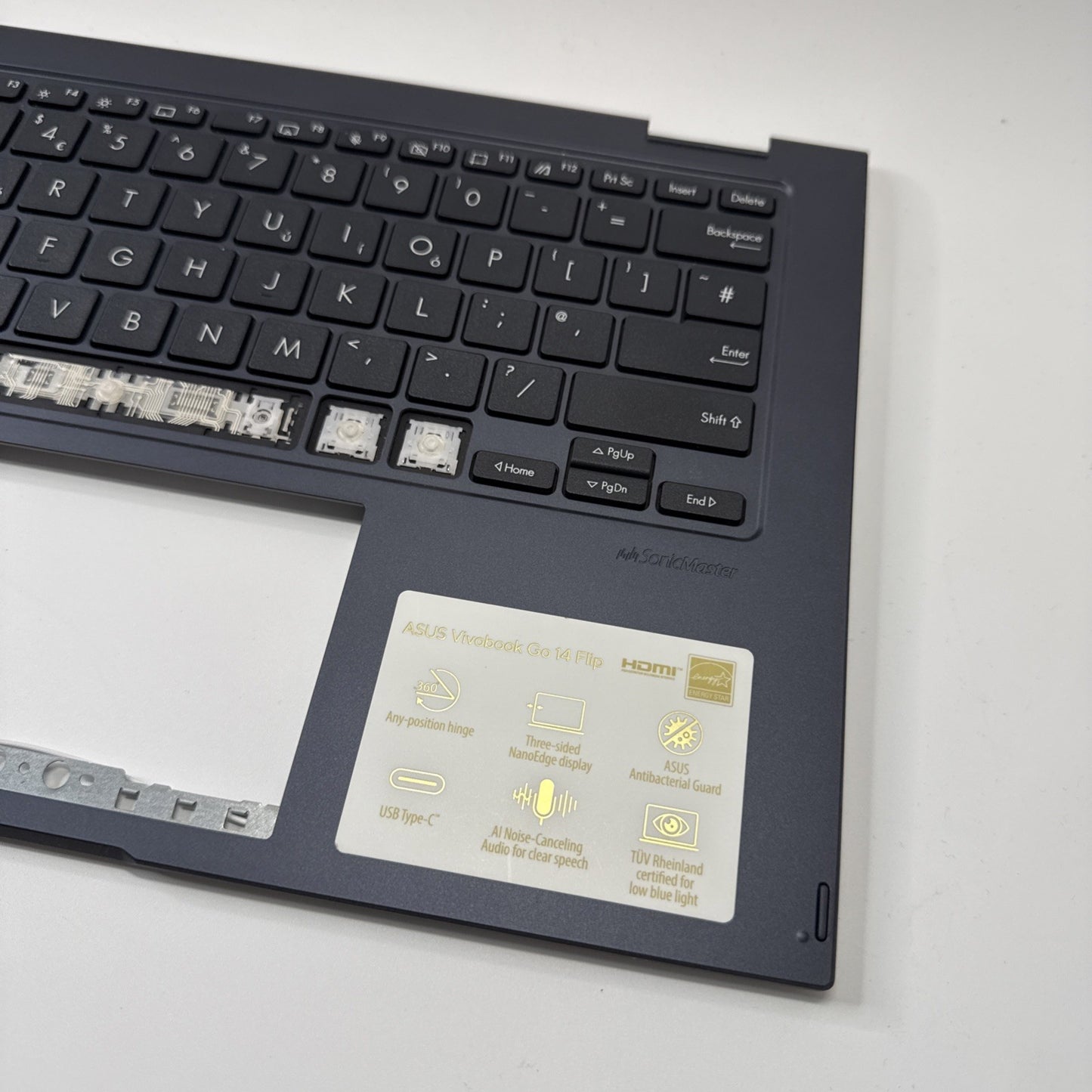 Asus Vivobook Go 14 TP1400K Palmtest Assembly UK Keyboard 13N1-E8A0321