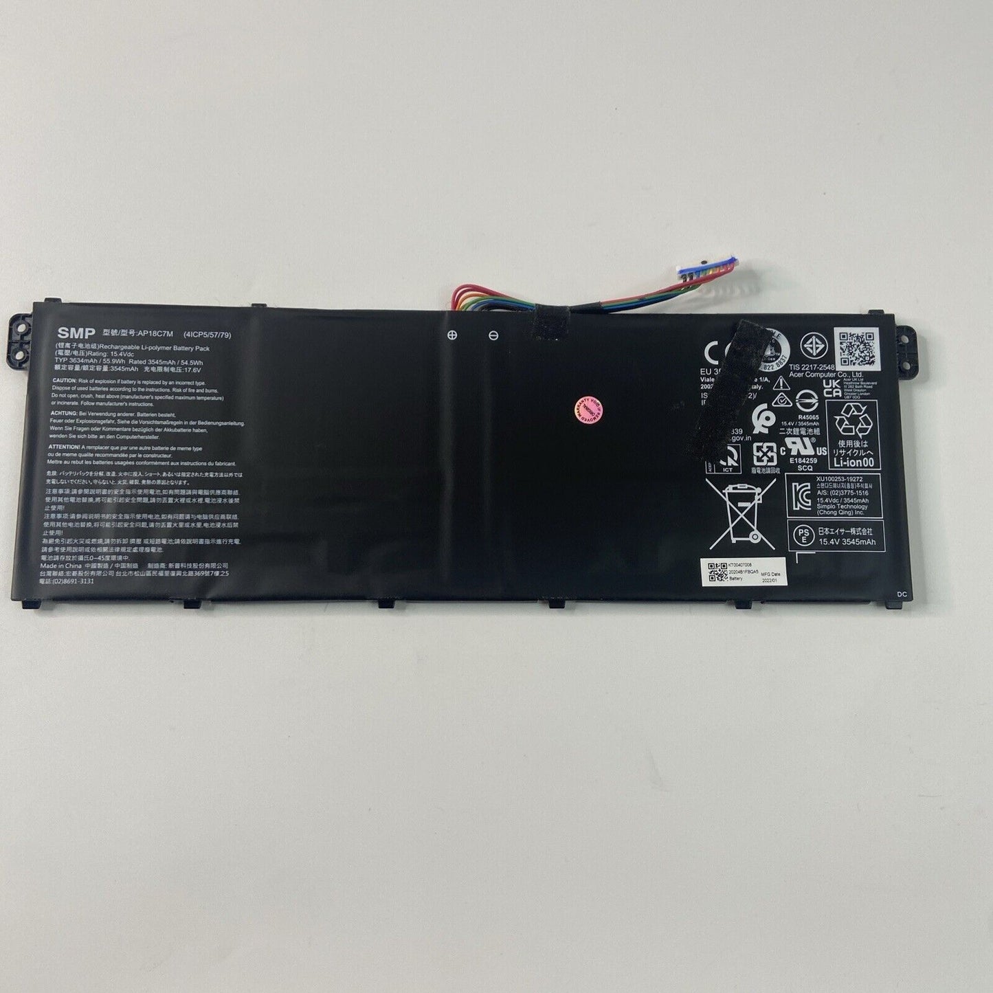 Battery Acer Swift X SFX16-52G-73U6 3634mAh/3435mAh