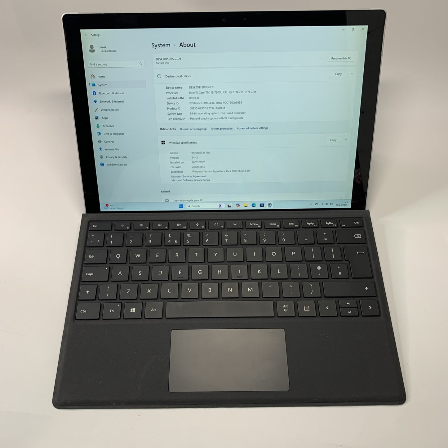 Microsoft Surface Pro 5 12.3 inch Tablet Intel Core i5-7300U 8GB RAM 256GB SSD