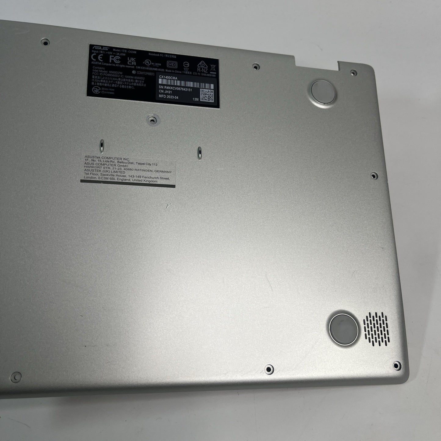 Genuine Asus Chromebook C424M CX1400CMA Bottom Base Lower Case Cover. #G A.