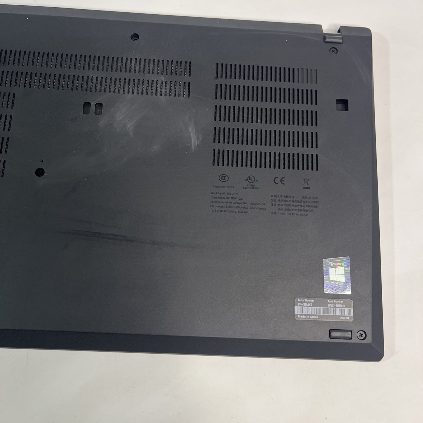 Genuine Black Lenovo ThinkPad T14 P14s Gen 2 Bottom Base Cover Ap1Vb000