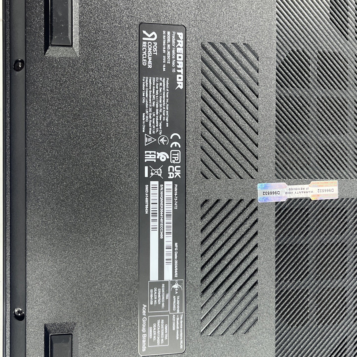Acer Predator 16 PHN 16-72 16" Core i7-14650HX 16GB RAM 1TB SSD RTX 4060 Grade A